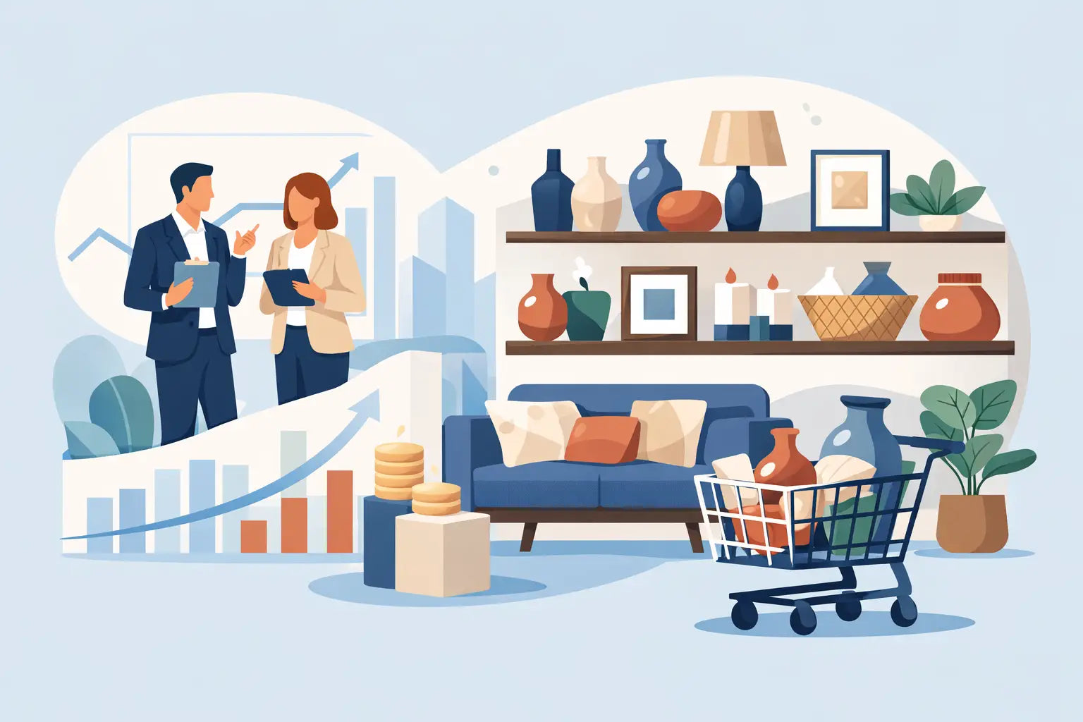 B2B woonaccessoires voor retail die verkopen