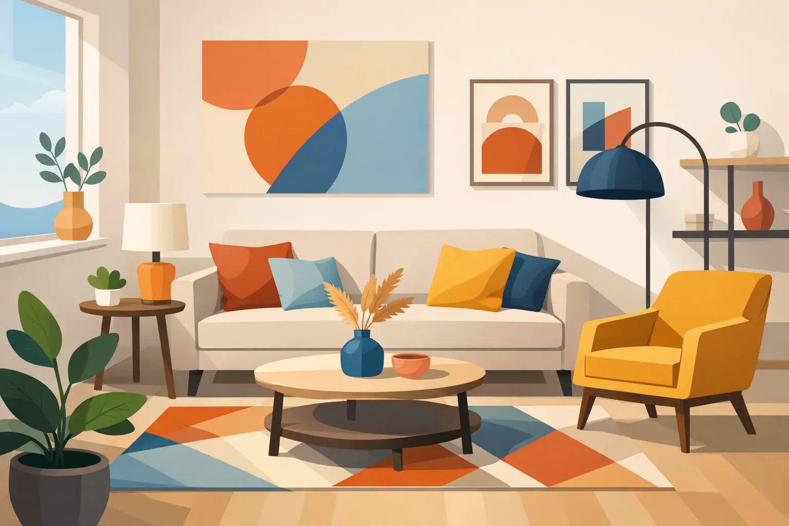 Wooninspiratie met kleuraccenten thuis
