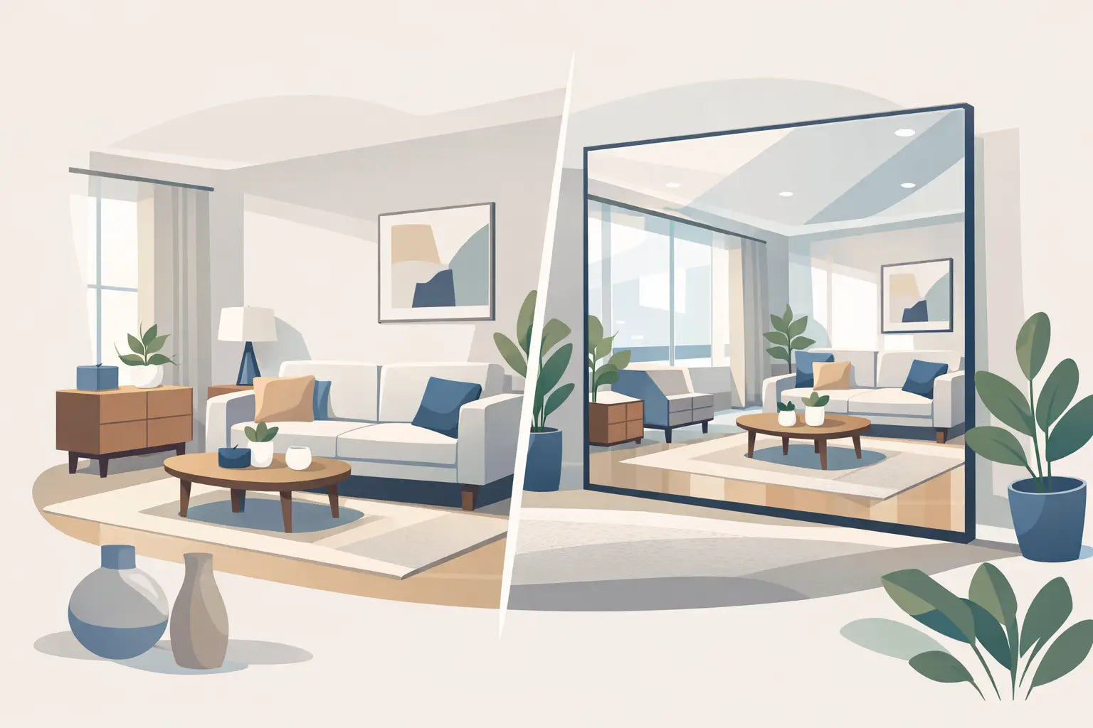 Welke spiegel vergroot een kamer het meest?