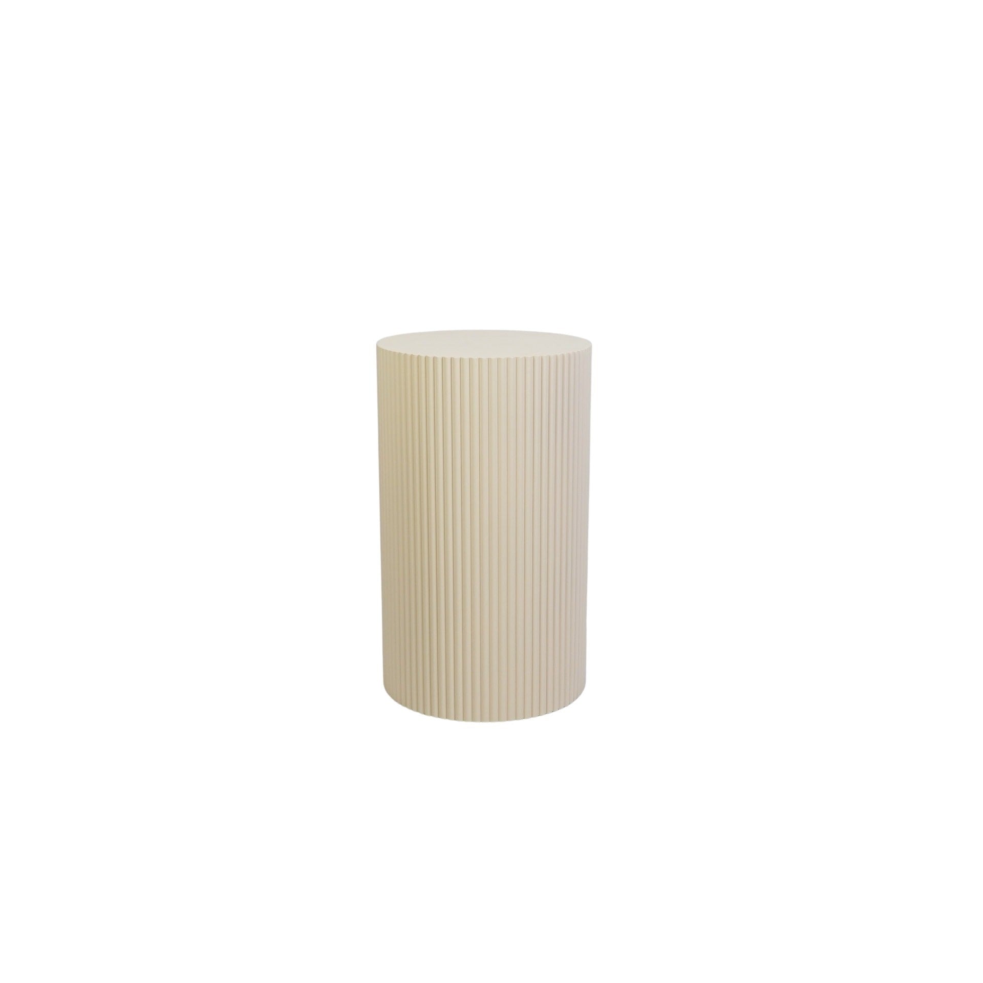 Bijzettafel / Zuil - Cilinder - MDF - Zand - 30x30x54cm