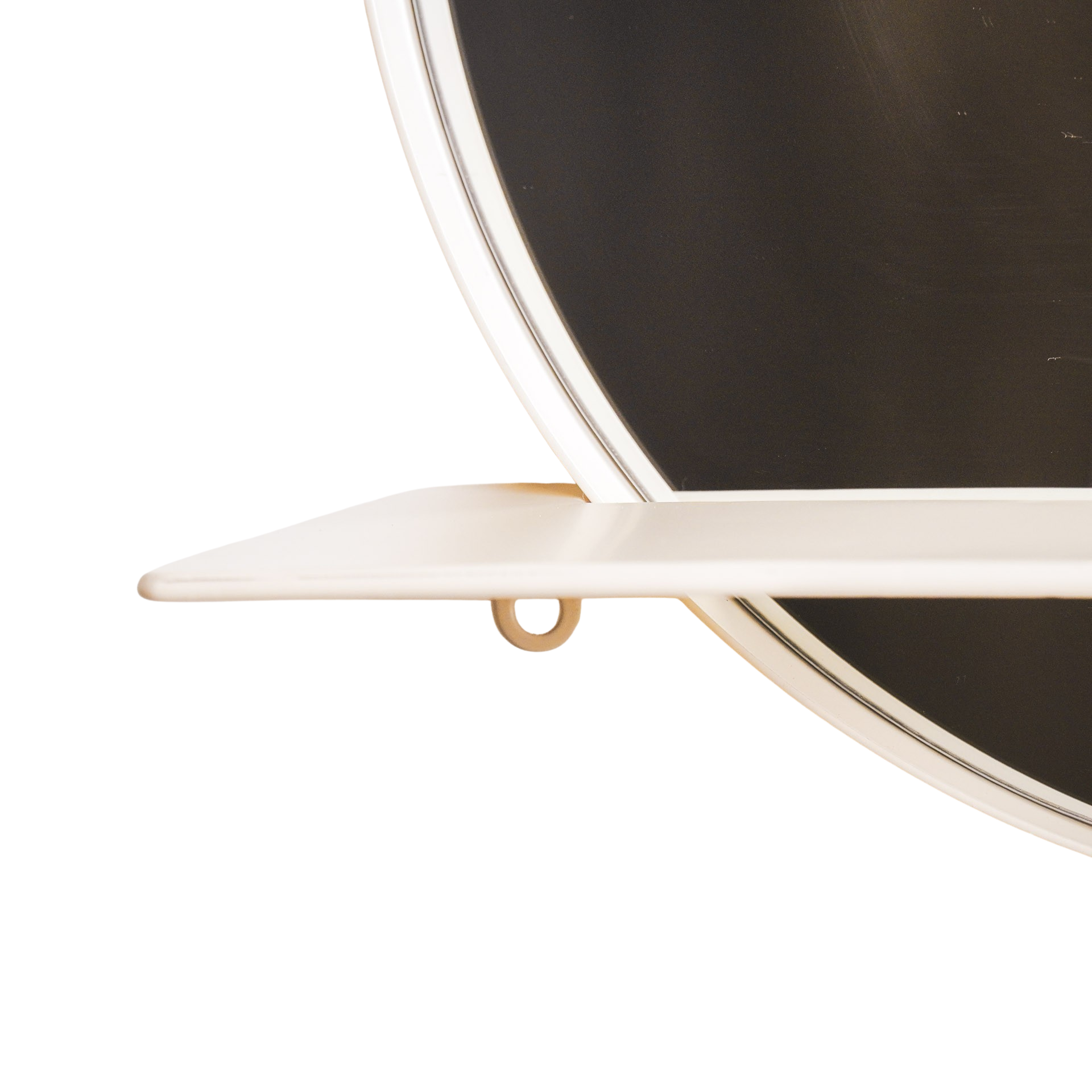 Ronde Spiegel met Plank- Zand - Ø40cm