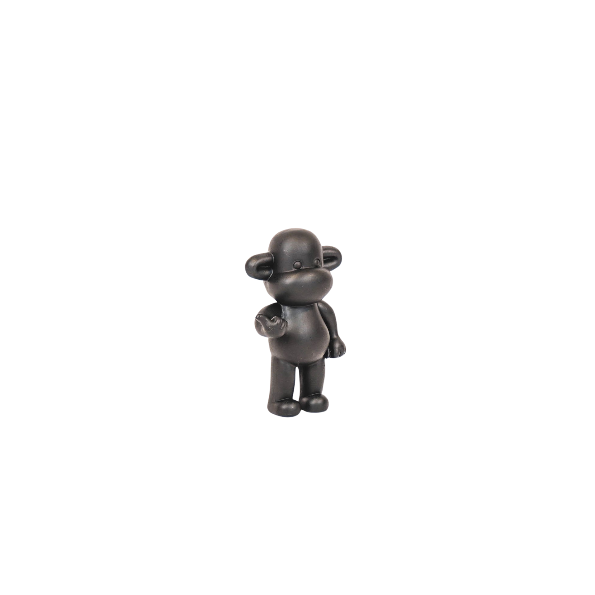 Ornament - Hang loose Aap Beeld 'The Legend' - Polyresin - Zwart - 20,5x13,5x35cm