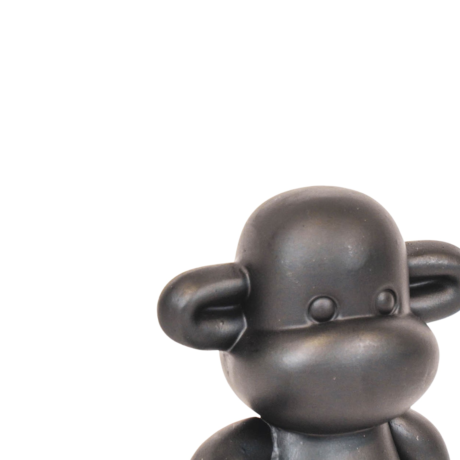 Ornament - Aap Beeld 'The Legend' -Polyresin - Zwart - 33x21x50cm