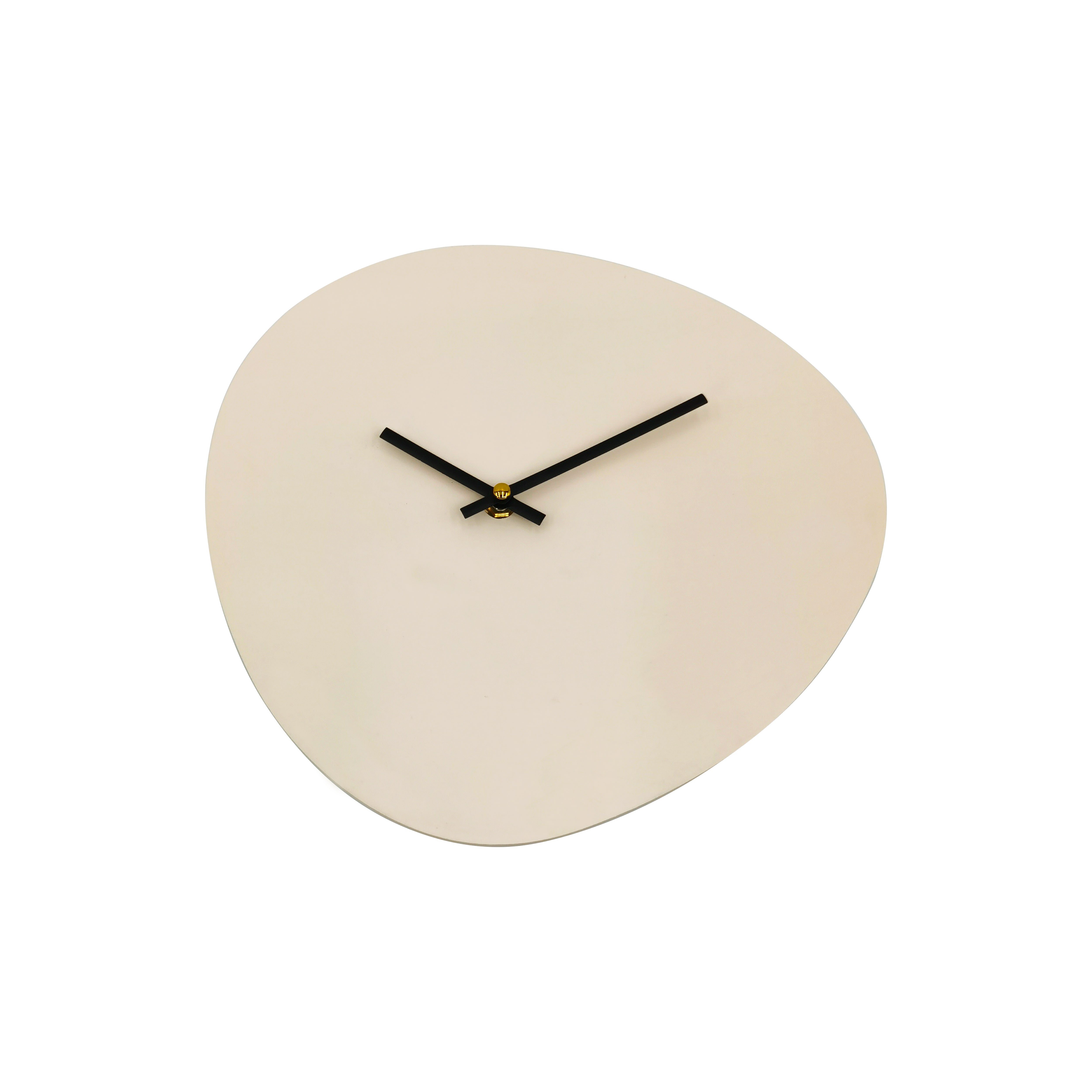 Klok - Wandklok Organisch- Zand - 30x30x0,5 cm