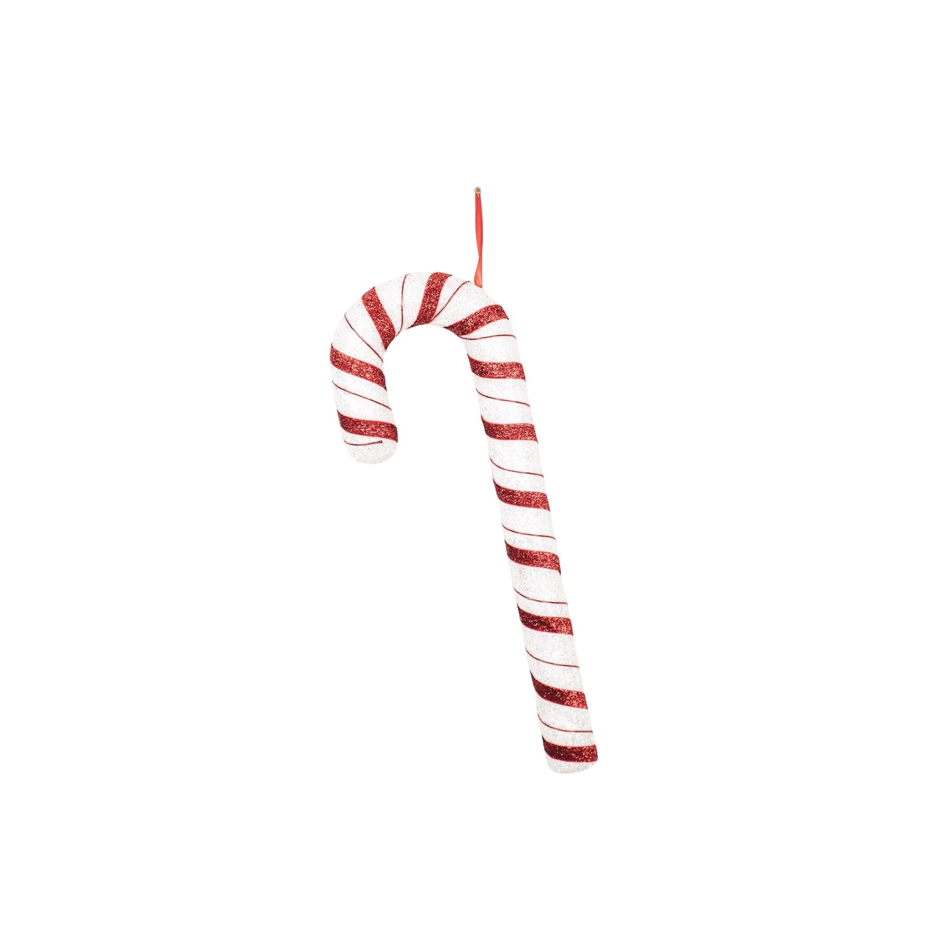 Kerstversiering - Zuurstok - Wit/Rood - Foam - 52cm