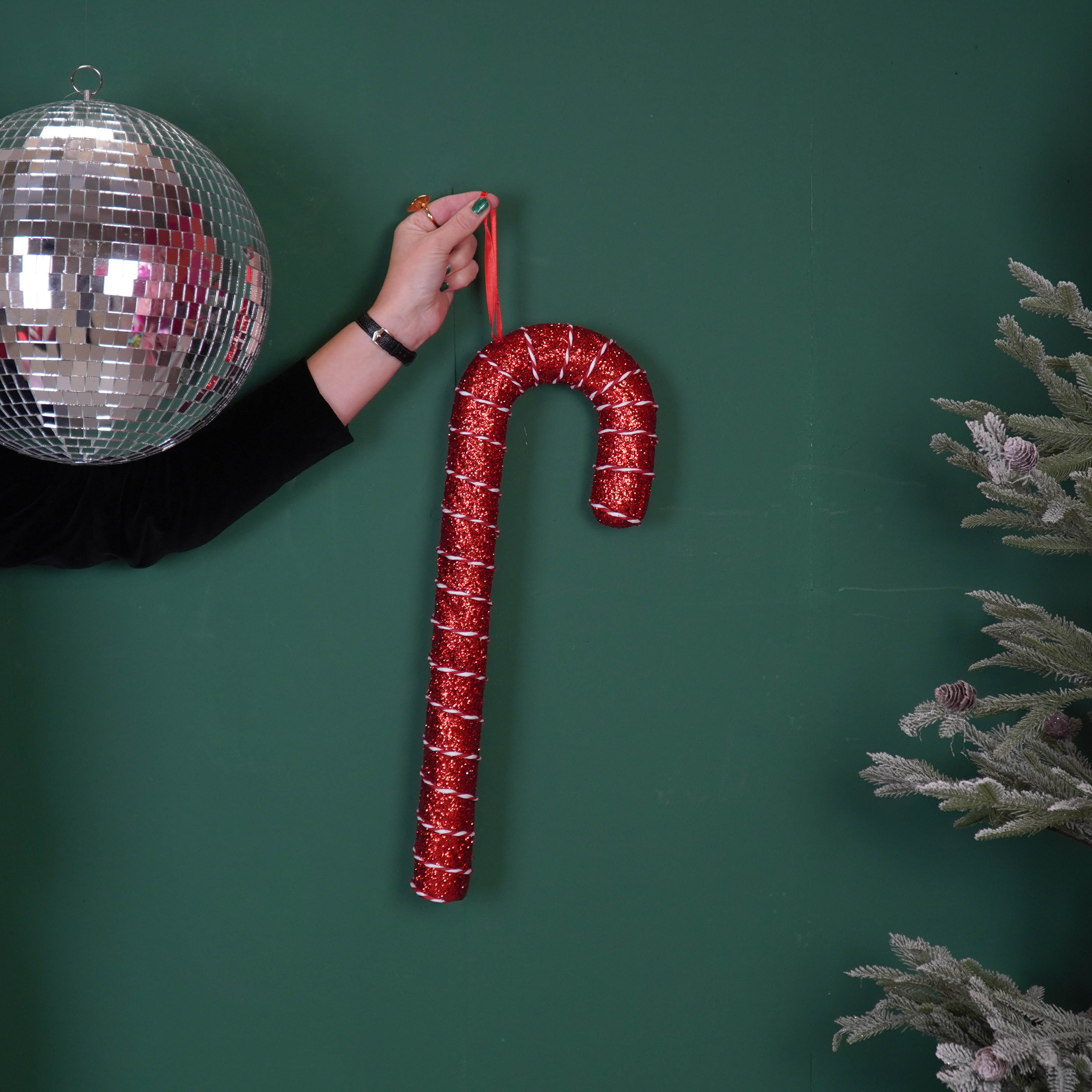 Kerstversiering - Zuurstok - Rood - Foam - 52 cm