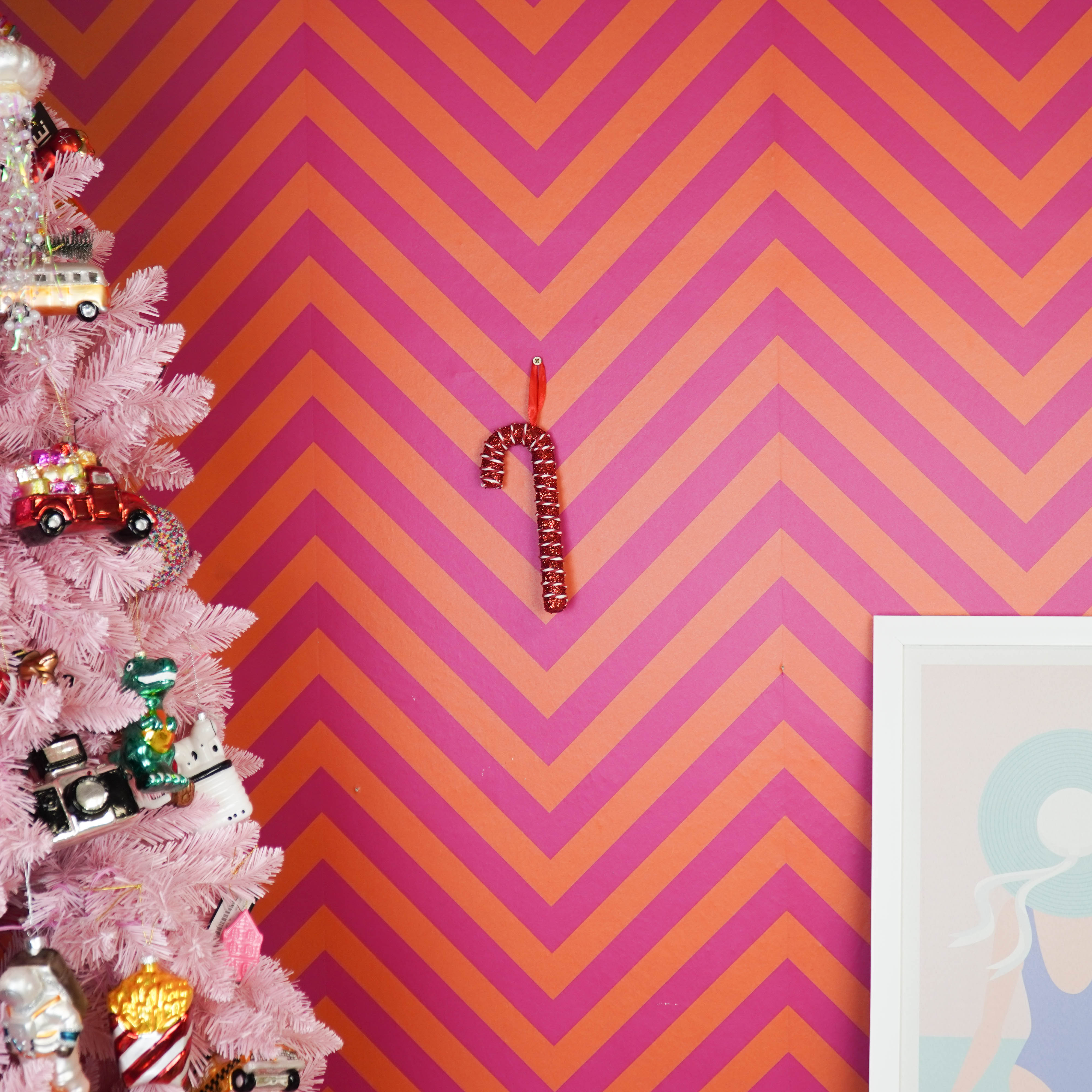 Kerstversiering - Zuurstok - Rood - Foam - 21 cm