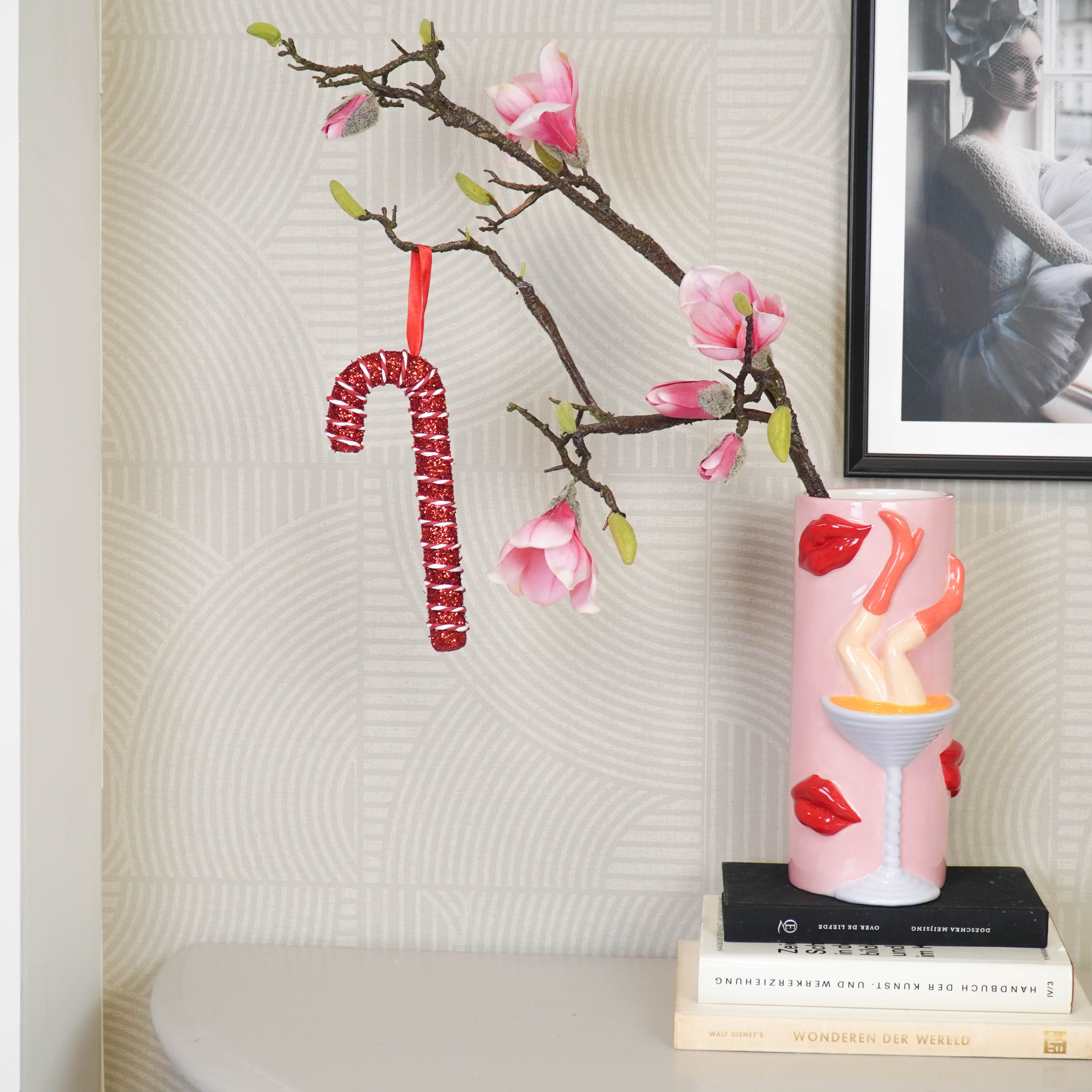 Kerstversiering - Zuurstok - Rood - Foam - 21 cm