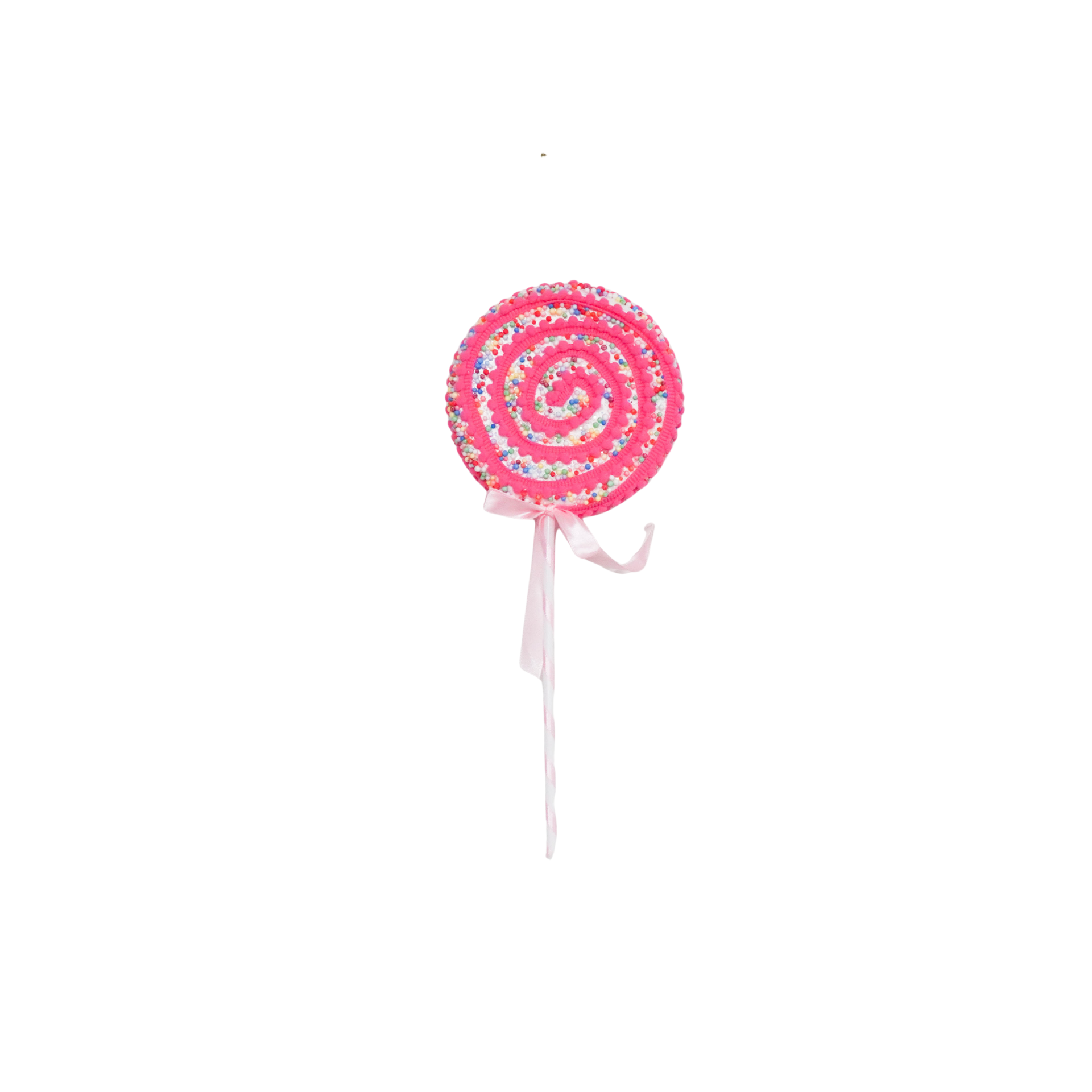 Kerstversiering - Lolly - Roze/Geel - Foam - 10x29cm