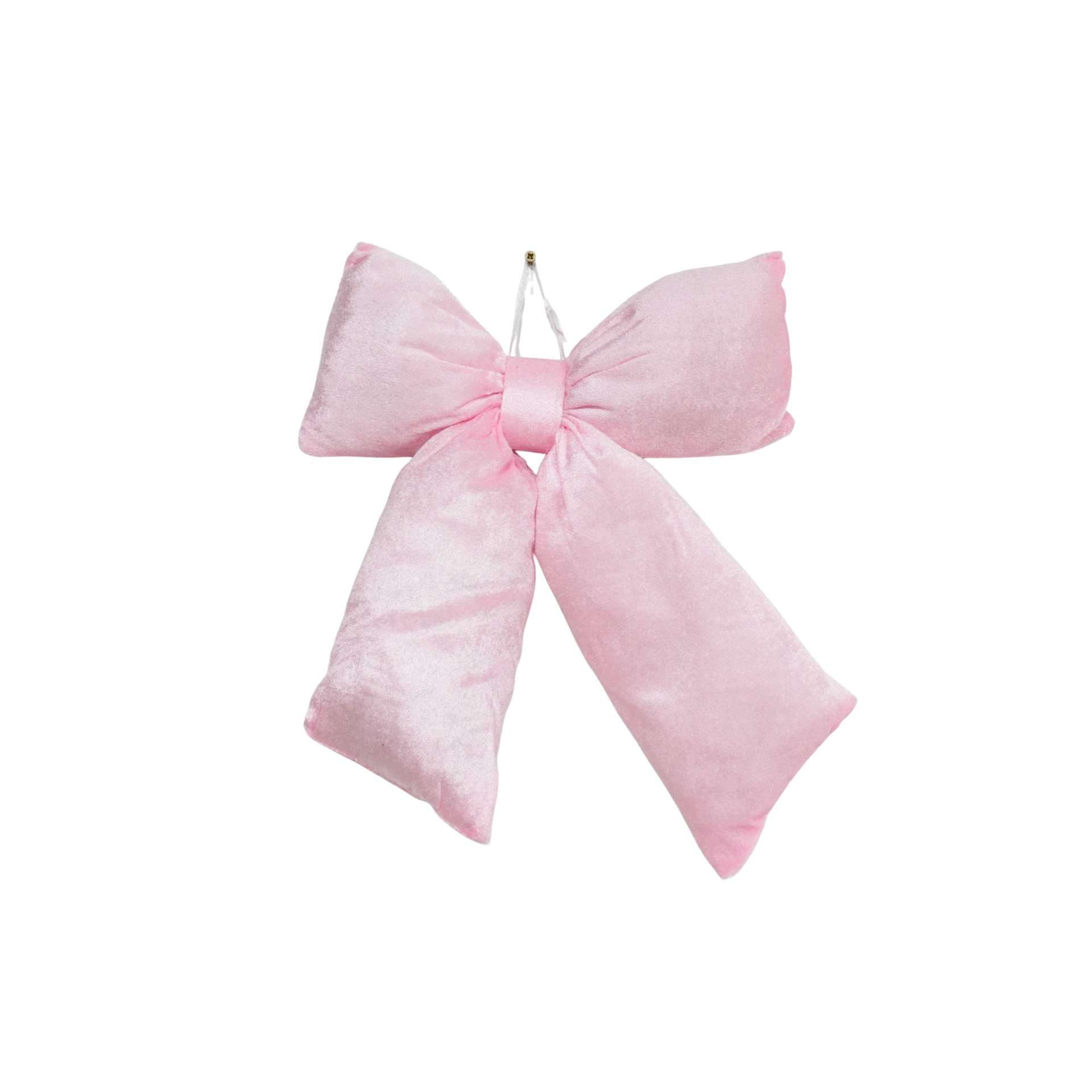 Kerst Decoratie - Strik - Licht Roze - Fluweelachtig - 32x40cm
