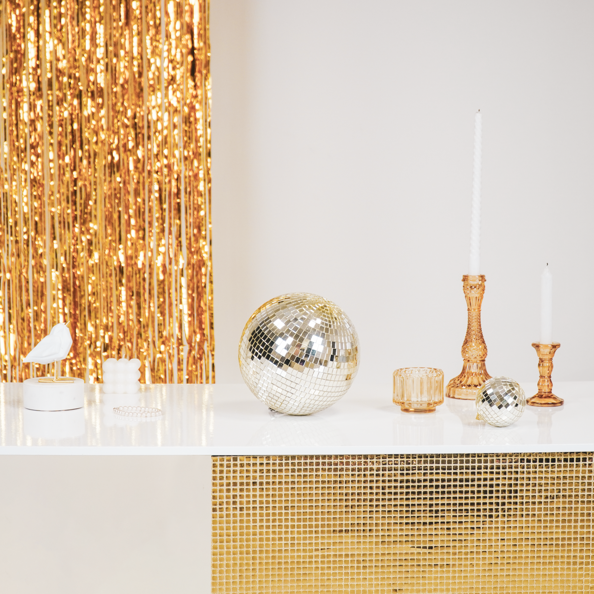 Kerstversiering - Kersthanger - Discobal - Foam - Goud - 20x20x20cm