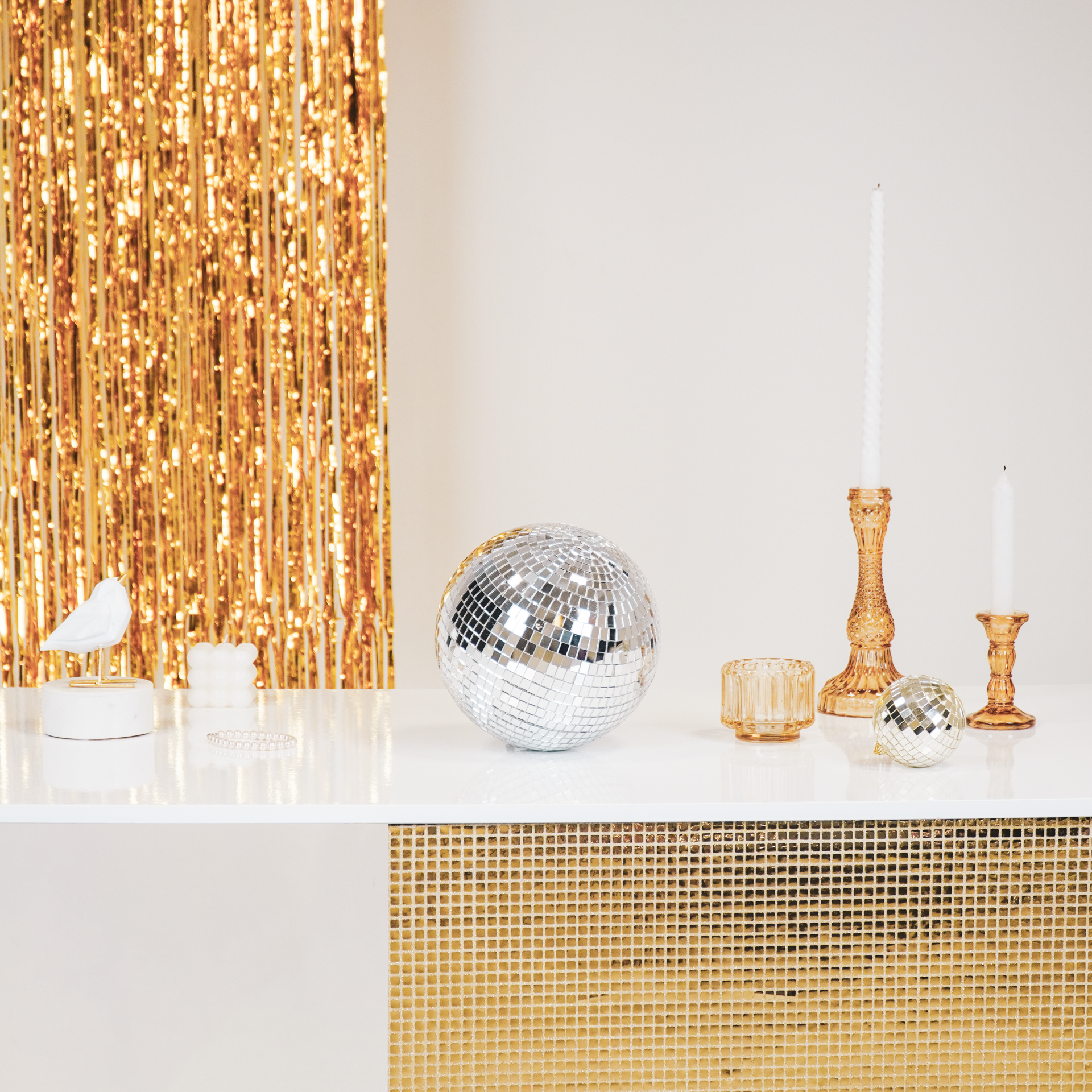 Kerstversiering - Kersthanger - Discobal - Foam - Zilver - 20x20x20cm