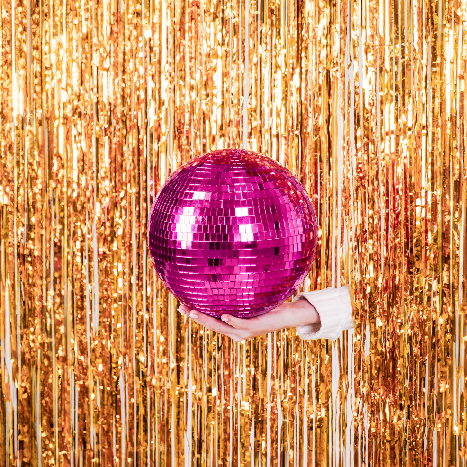 Kerstversiering - Kersthanger - Discobal - Foam - Roze - 25x25x25cm
