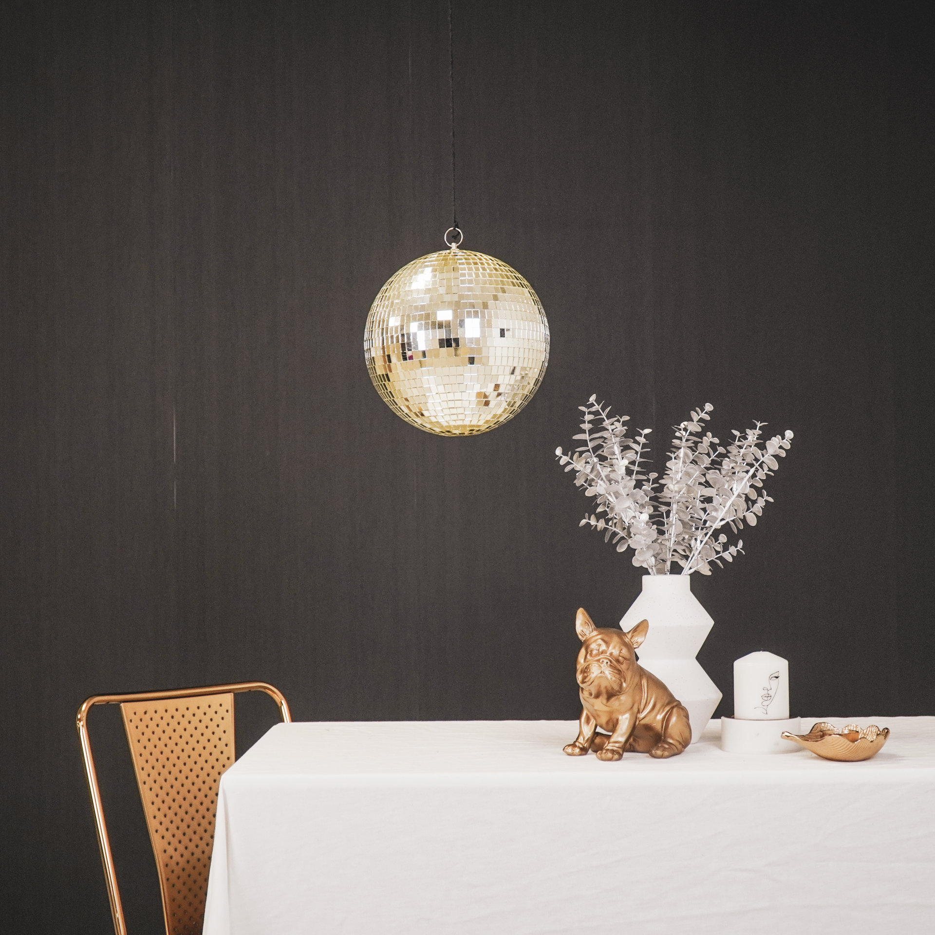 Kerstversiering - Kersthanger - Discobal - Foam - Goud - 25x25x25cm