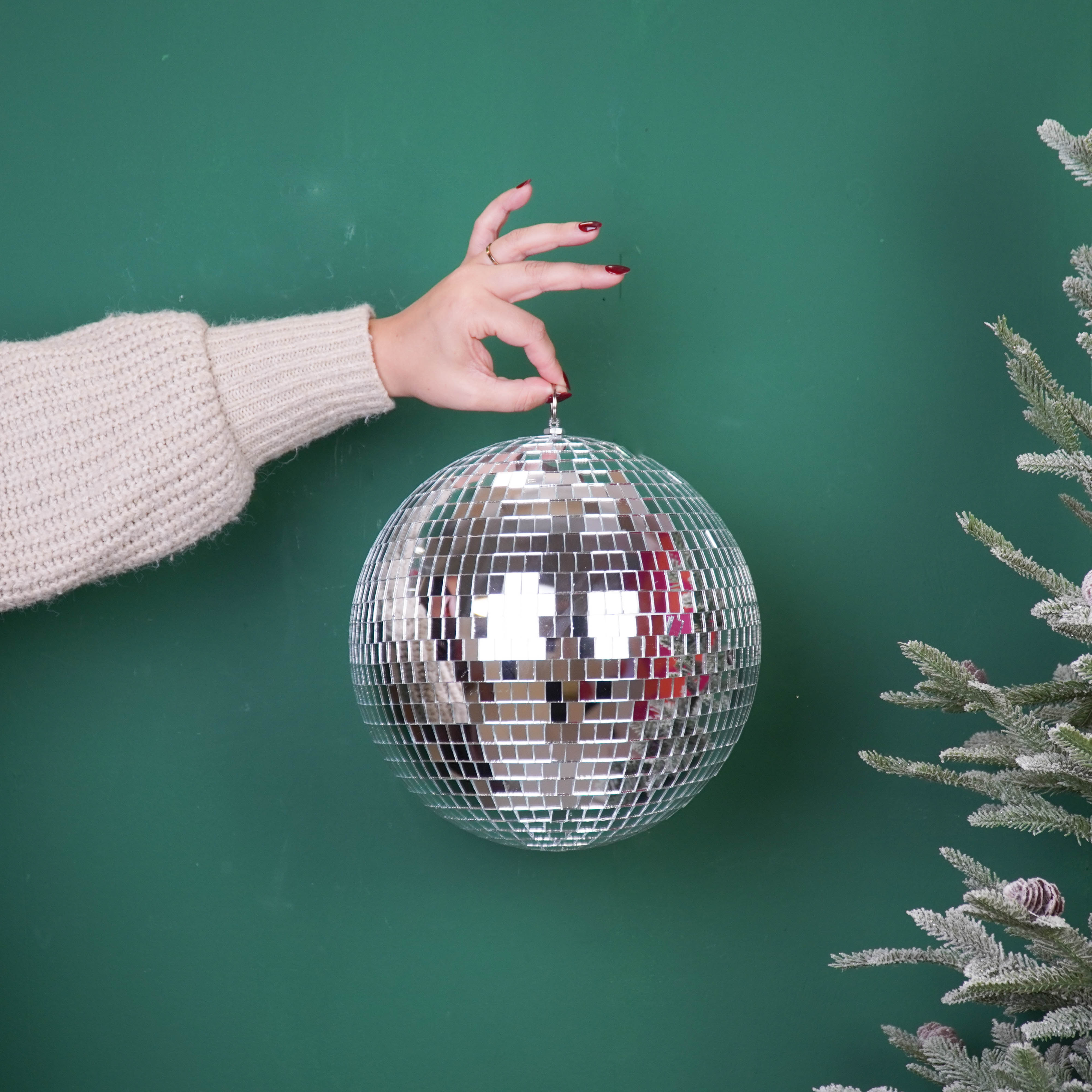 Kerstversiering - Kersthanger - Discobal - Foam - Zilver - 25x25x25cm
