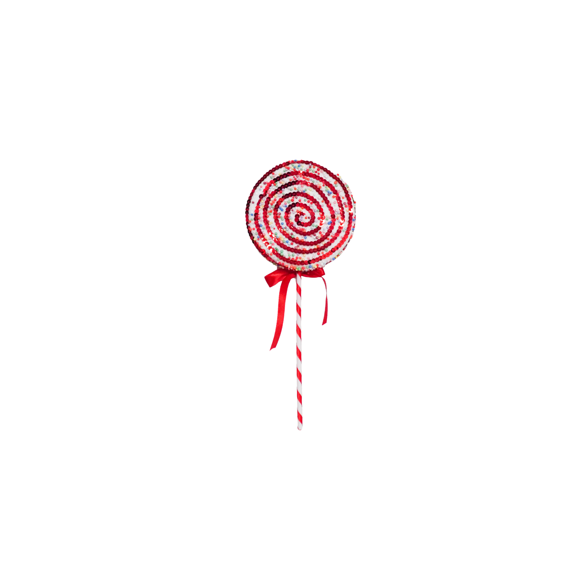 Kerstversiering - Lolly - Rood /Wit/ Swirl - Foam - 15x35cm