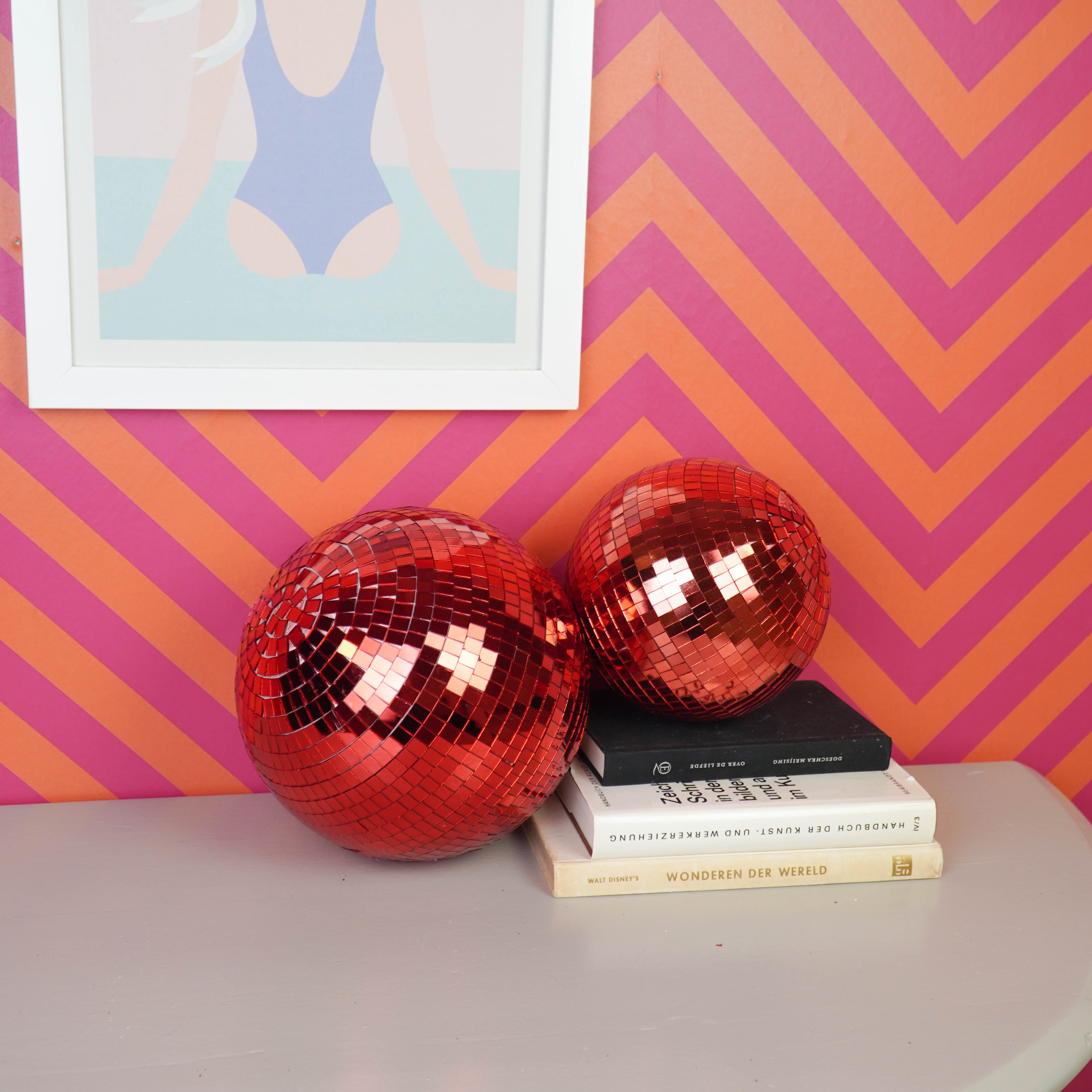 Kerstversiering - Kersthanger - Discobal - Foam - Rood - 15x15x15cm