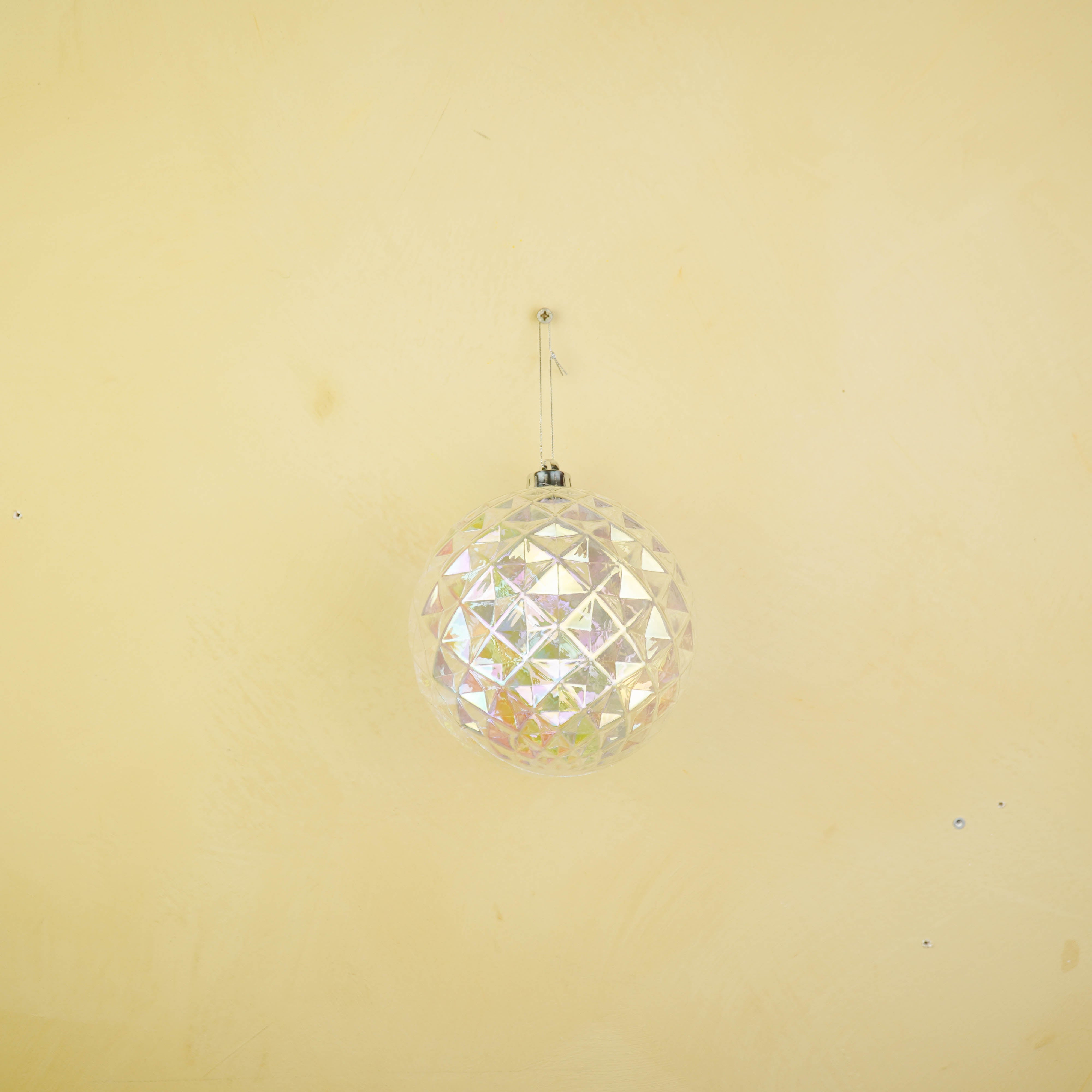 Kersthanger - Kerstbal - Kunststof Iridescent - 15x15 cm