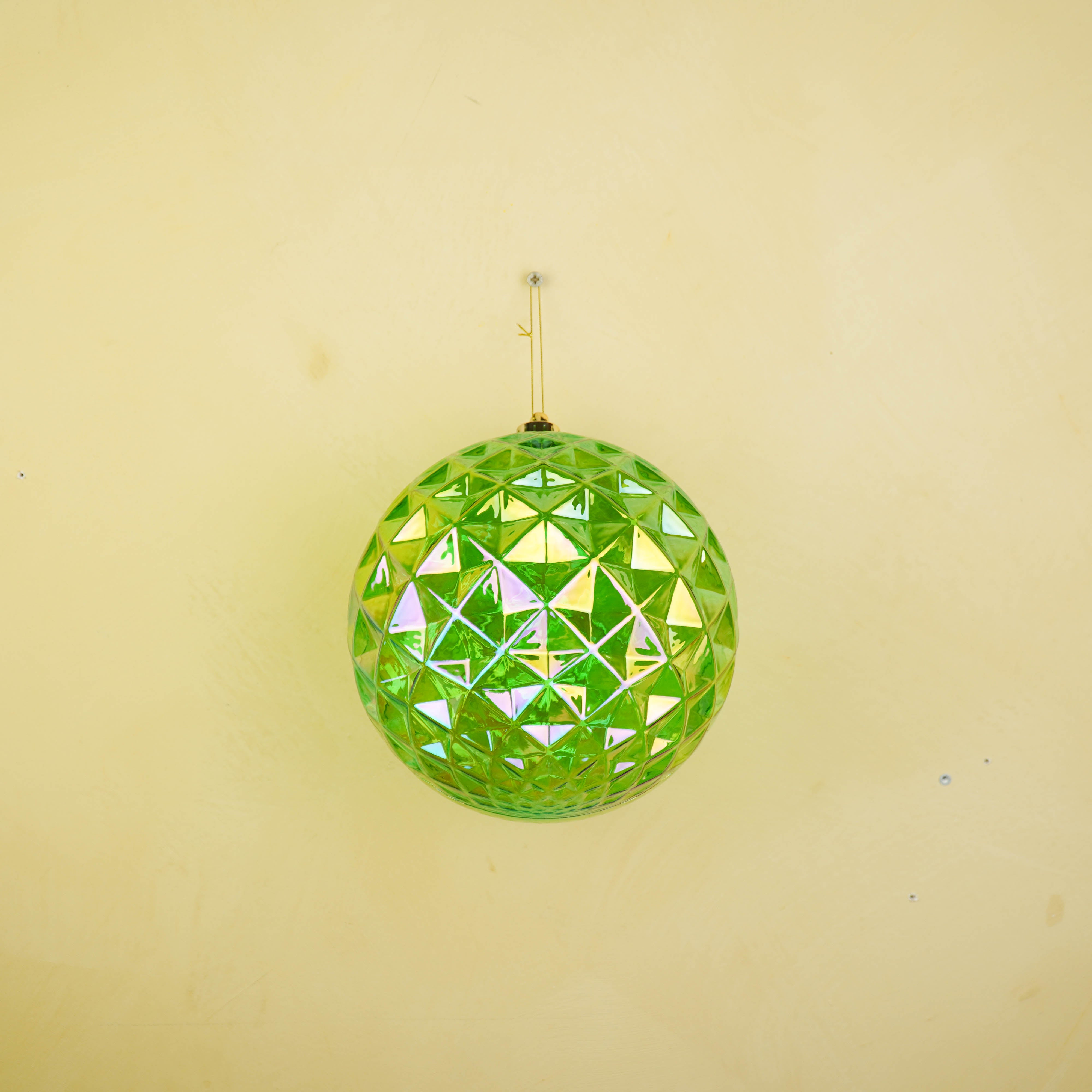 Kersthanger - Kerstbal - Kunststof - Groen - 20x20cm