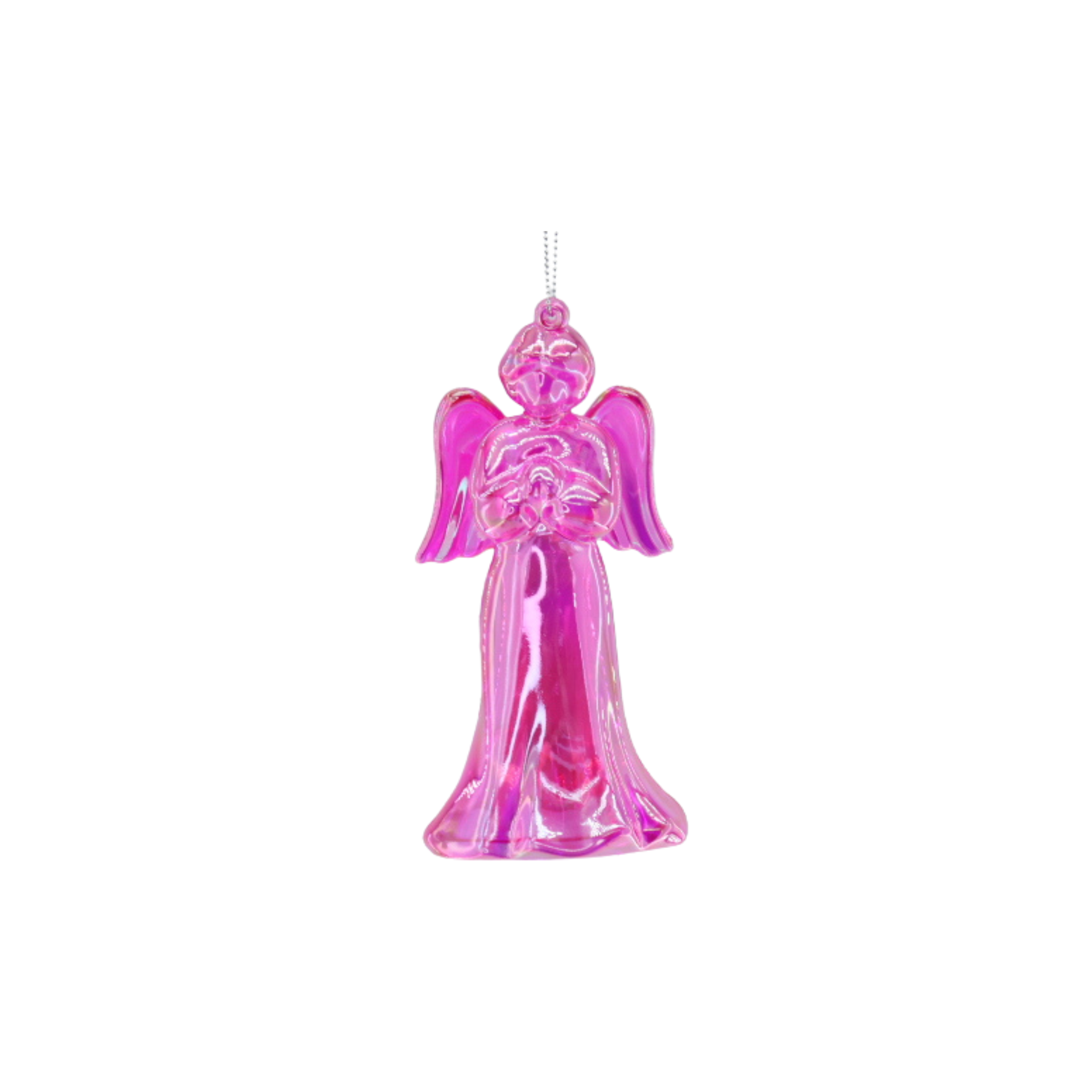 Kersthanger - Engel - Kunststof - Roze - 6x5,5x11 cm