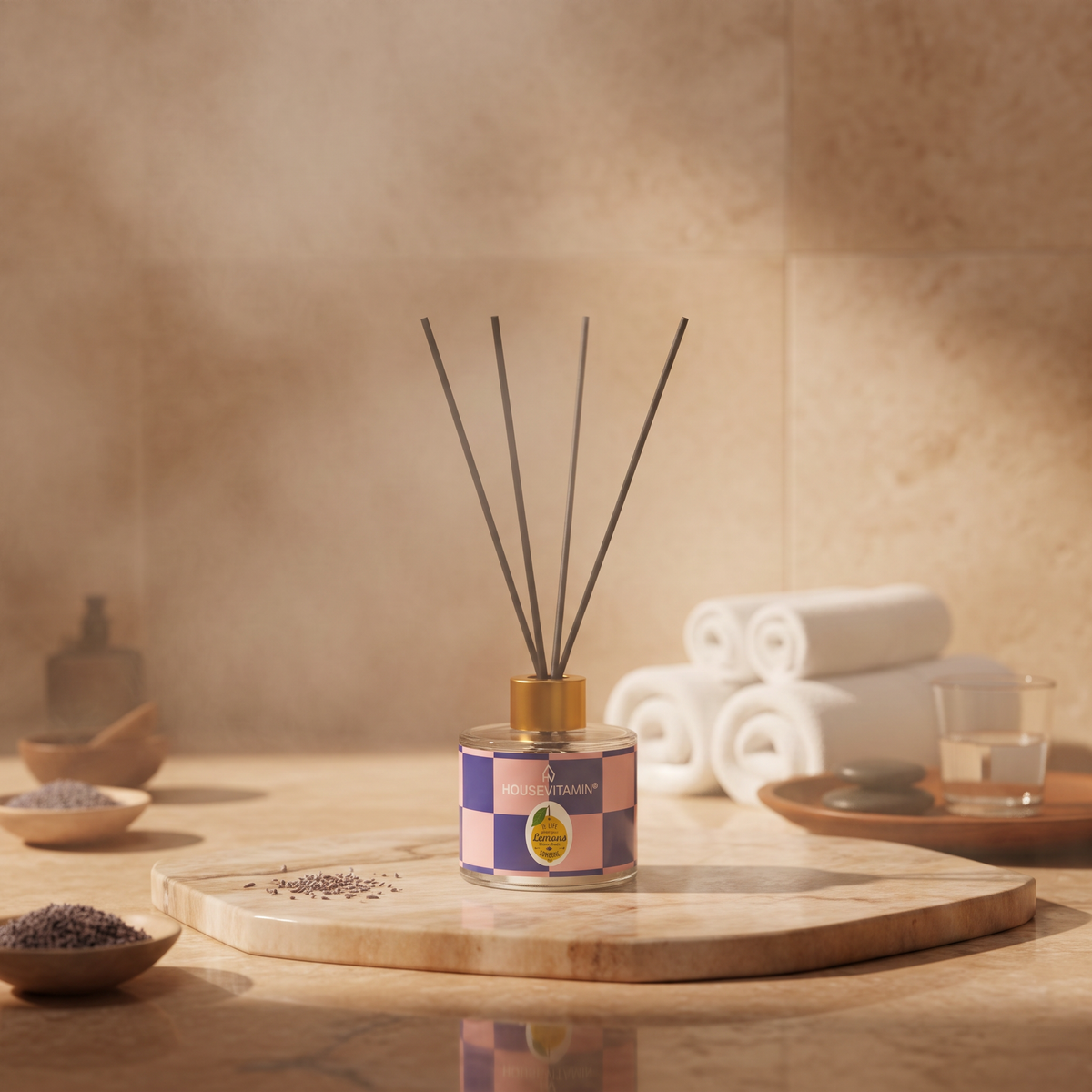 Reed Diffuser - Geurstokjes - Citroen / Bergamot / Basilicum - 100ml