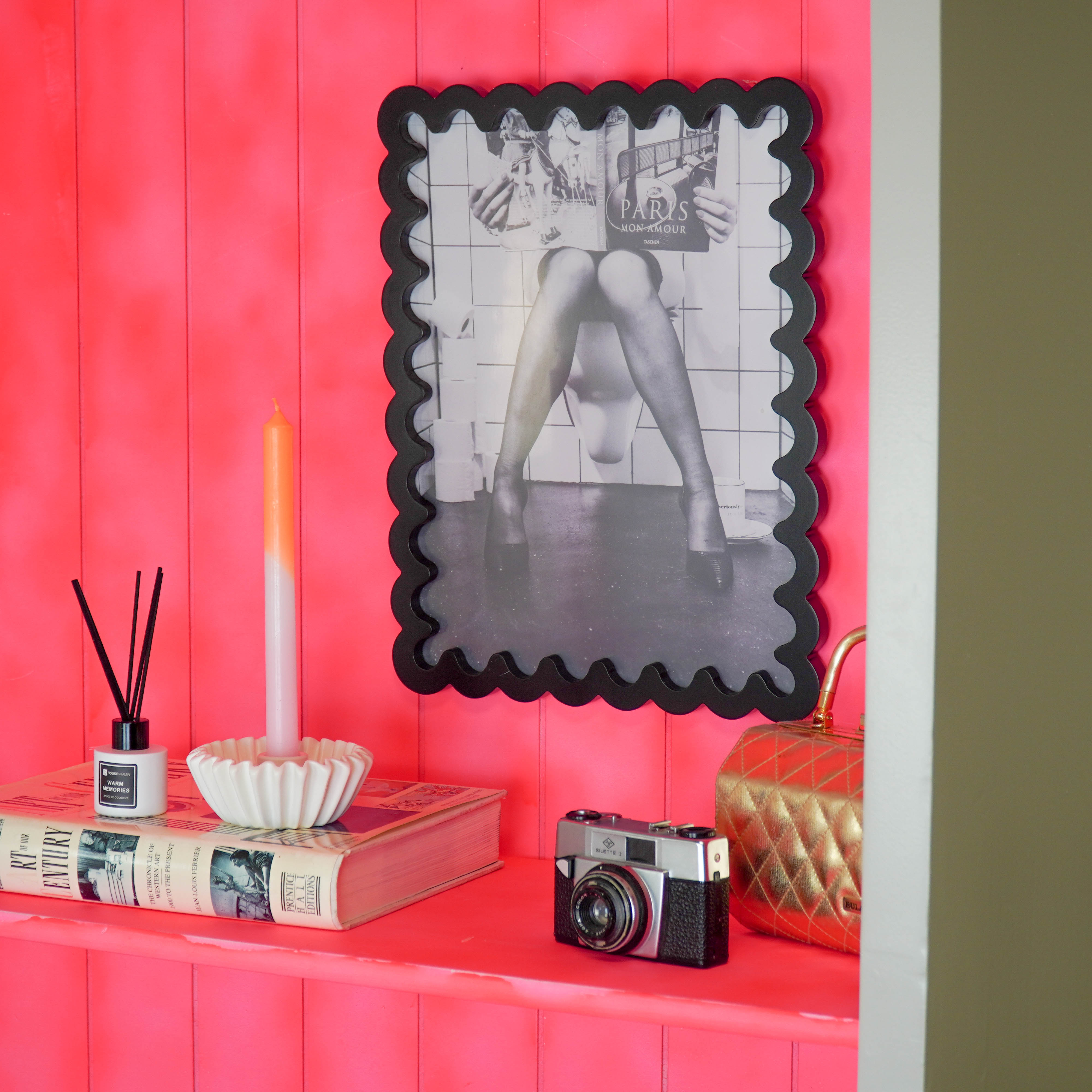 Fotolijst - Golvende Rand - MDF - Zwart - 33x43x1.5cm