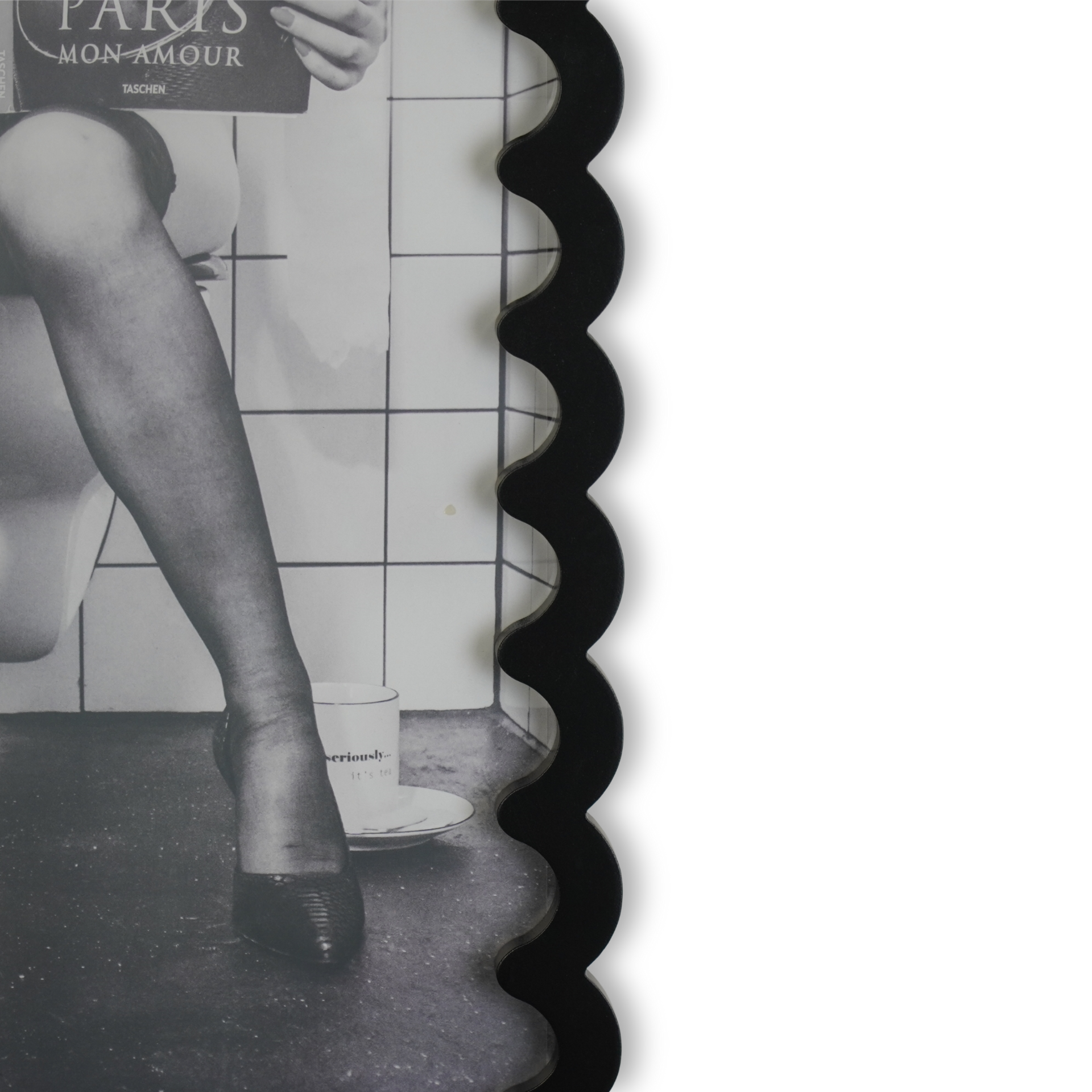 Fotolijst - Golvende Rand - MDF - Zwart - 33x43x1.5cm