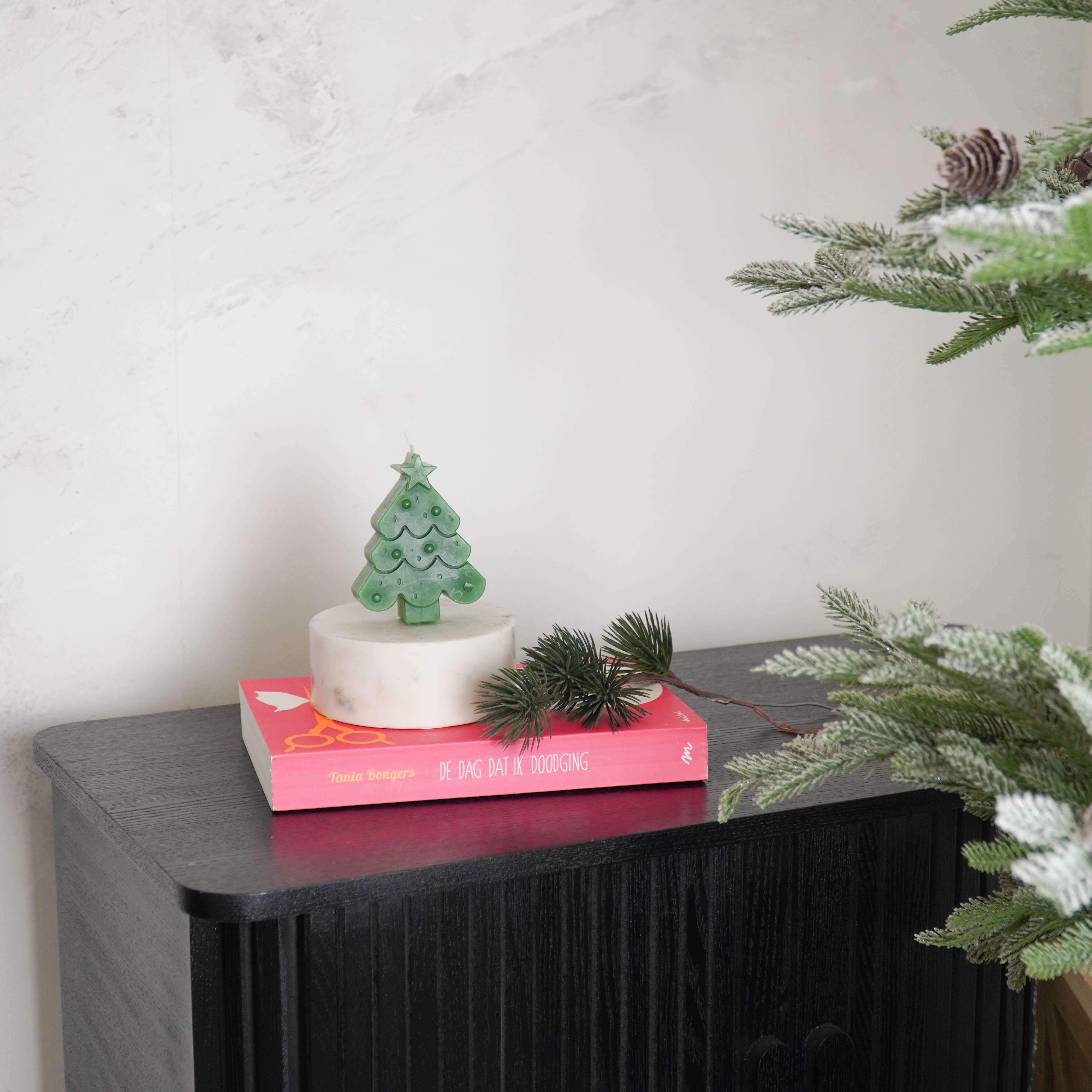 Kaars - Kerstboom - Wax - Groen - 70gram