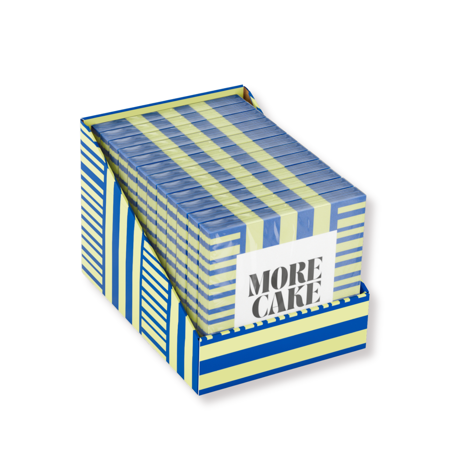 Papieren Servetten 33x33 cm – 3-Laags – FSC – Blauw/Groen – 'More Cake' – 20 Stuks