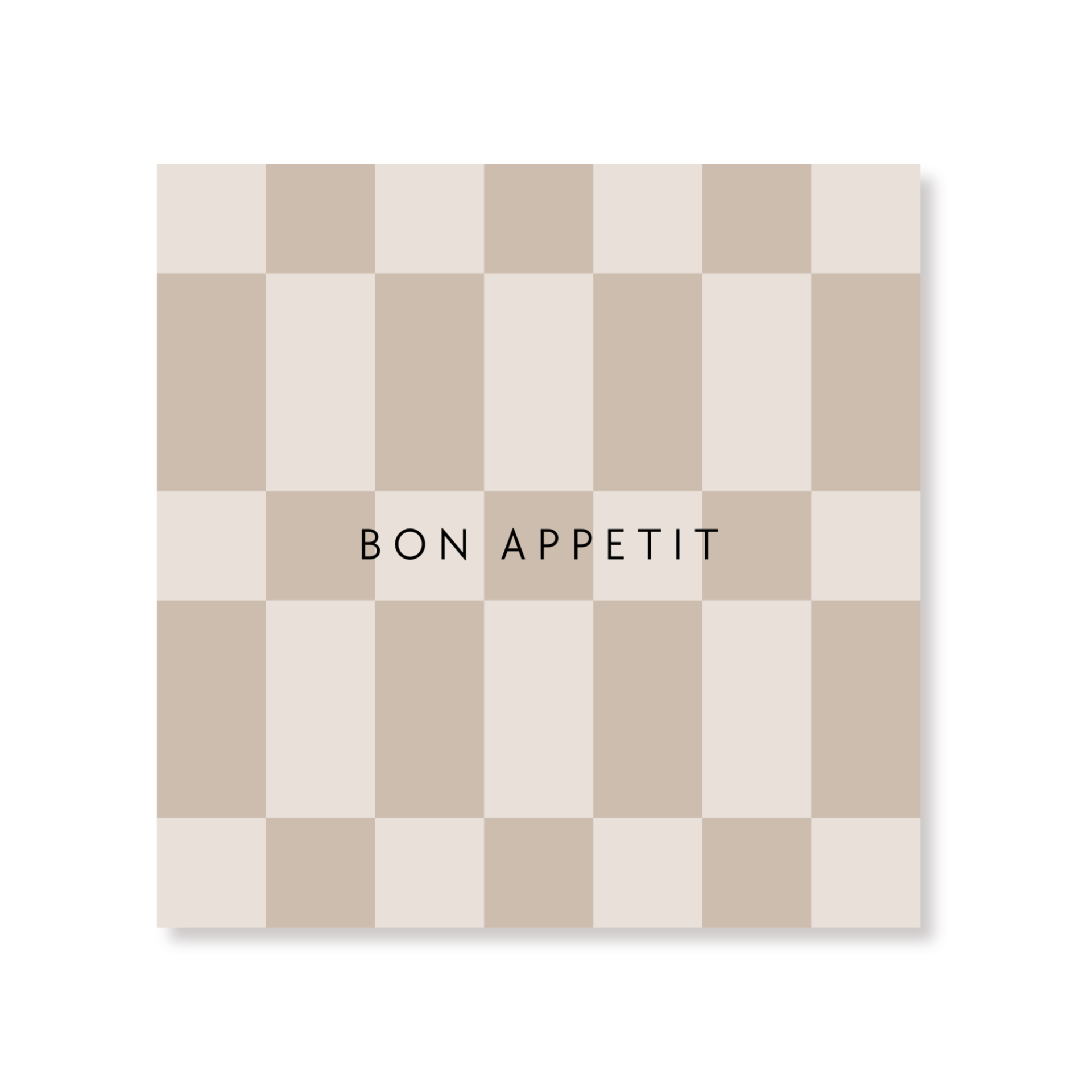 Papieren Servetten 33x33 cm – 3-Laags – FSC – Beige – 'Bon Appetit' – 20 Stuks