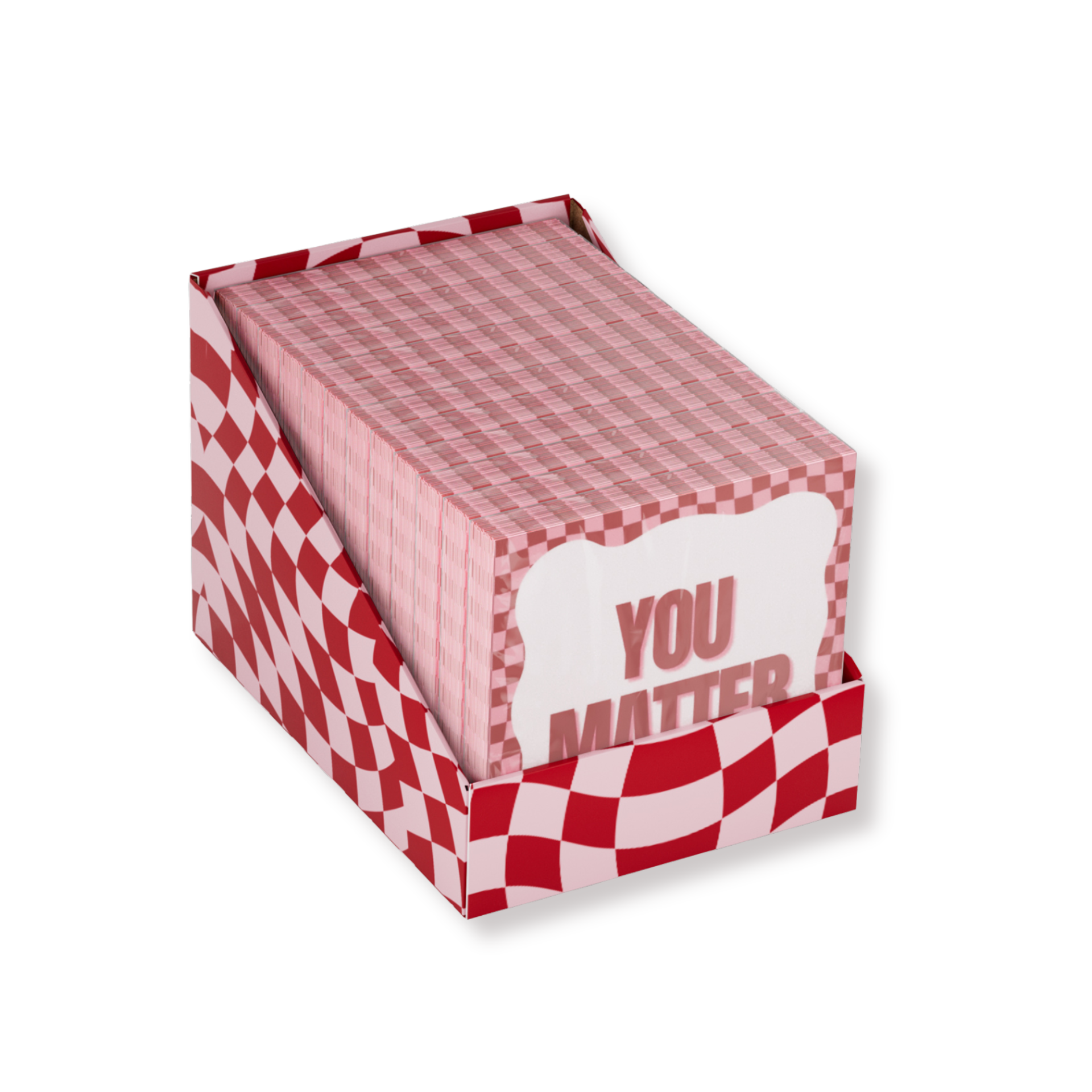 Papieren Servetten 33x33 cm – 3-Laags – FSC –Roze/Rood – 'You Matter' – 20 Stuks
