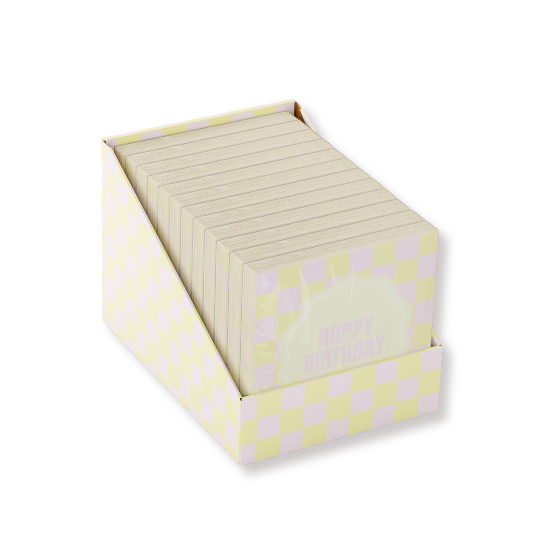 Papieren Servetten 33x33 cm – 3-Laags – FSC – Roze/Geel – 'Happy Birthday' – 20 Stuks