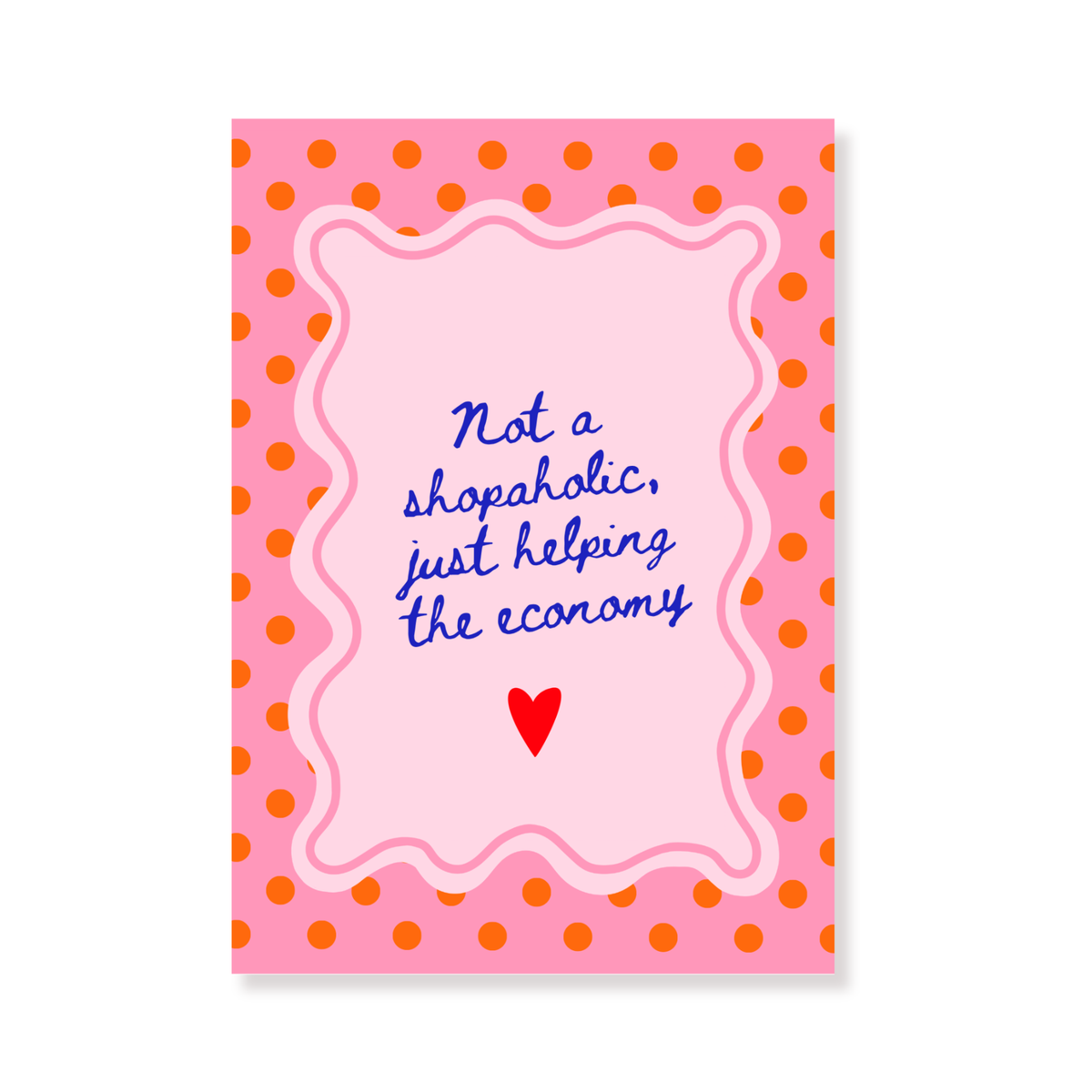 Ansichtkaart - Not a Shopaholic - Papier - Set of 5 - A6
