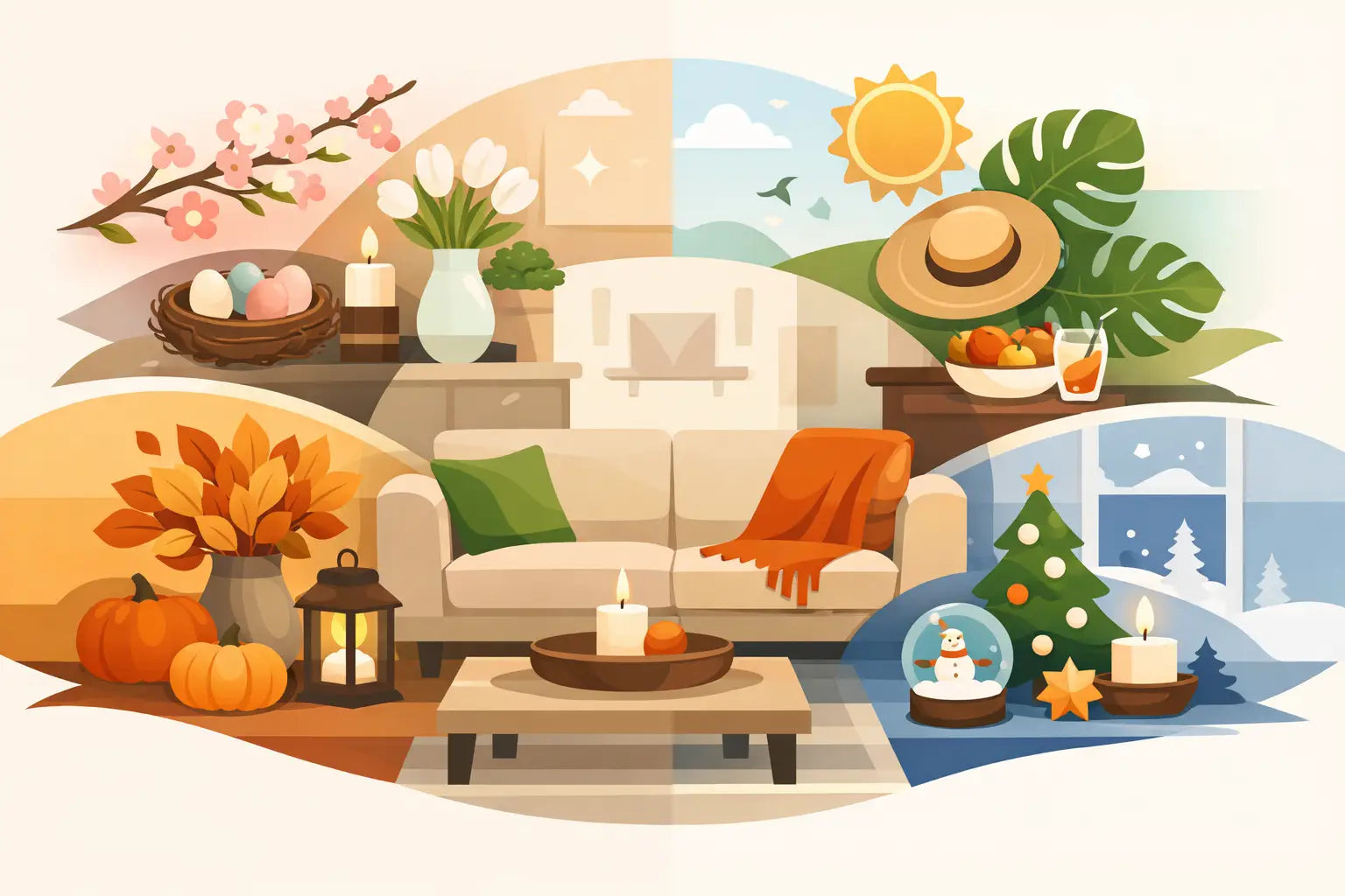 Gids voor seizoensdecoratie in huis