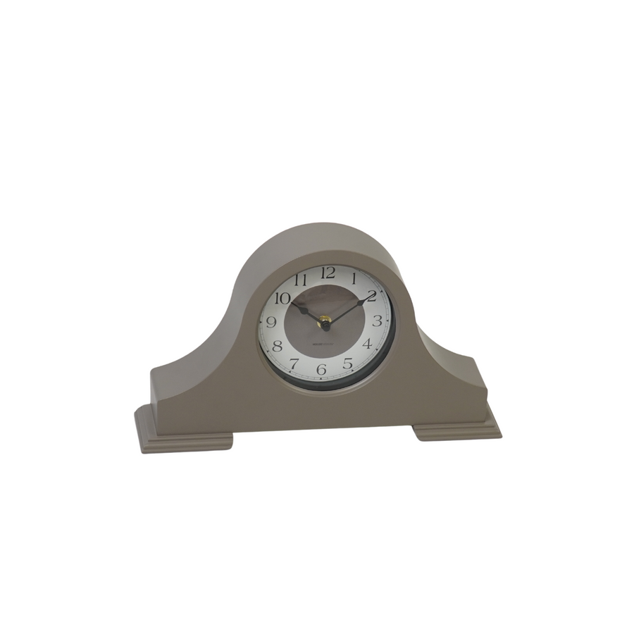 Klok- Schouwklok- Taupe - 36x8,5x20 cm