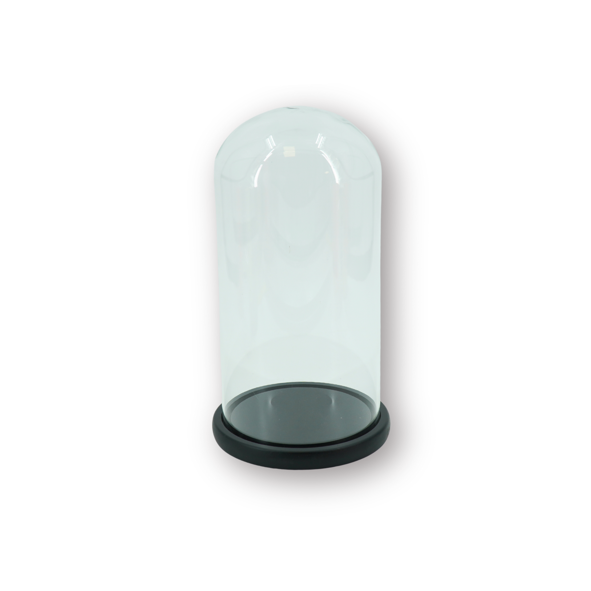 Stolp - Glas/Hout - Zwart - 17x17x32cm