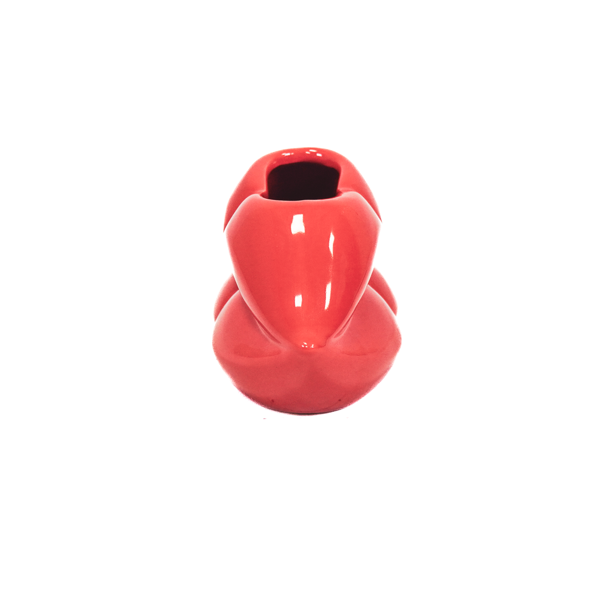 Pot - Lip - Keramiek - Rood - 15,5x6,5x7,5cm