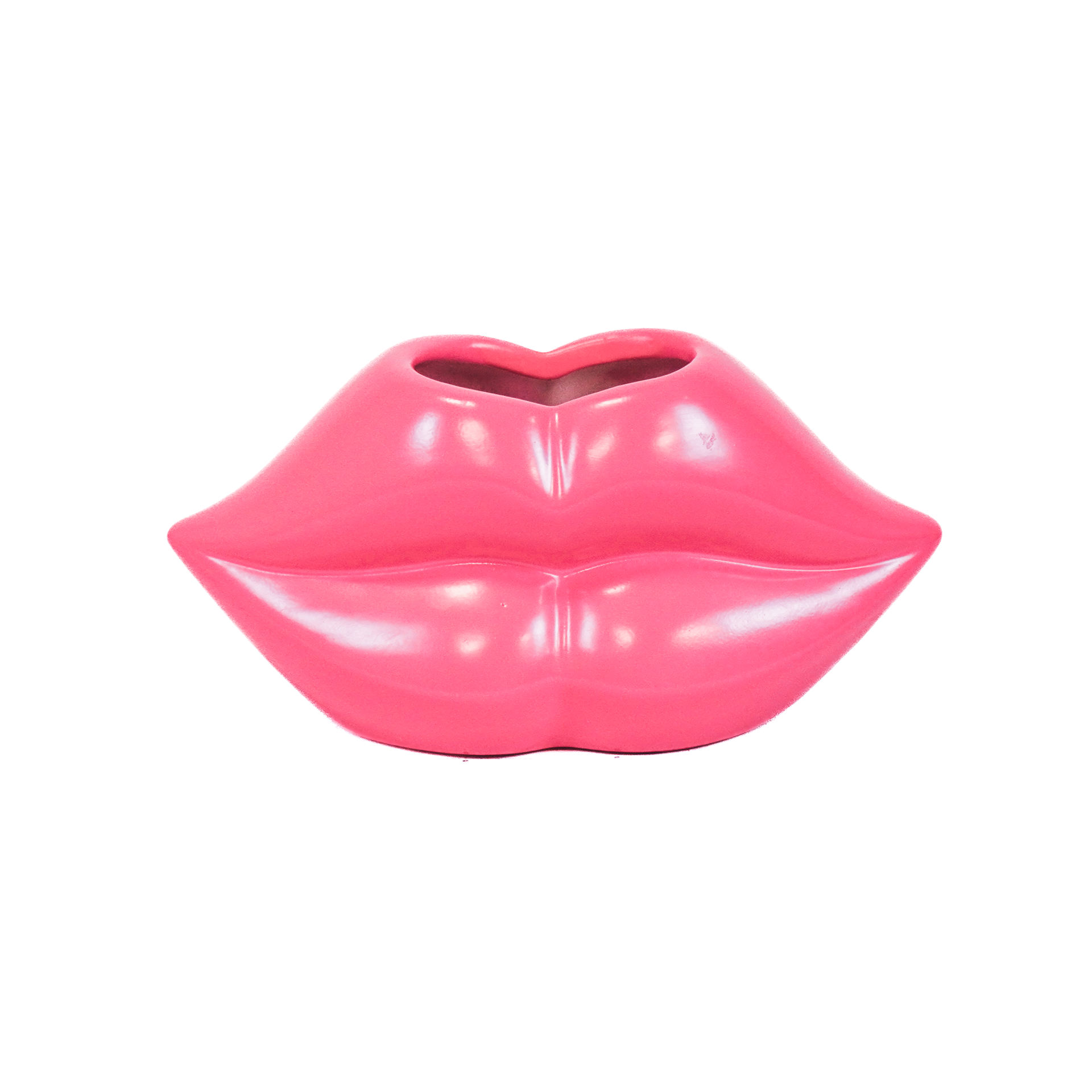 Pot - Lip - Keramiek - Neon Roze - 15,5x6,5x7,5cm