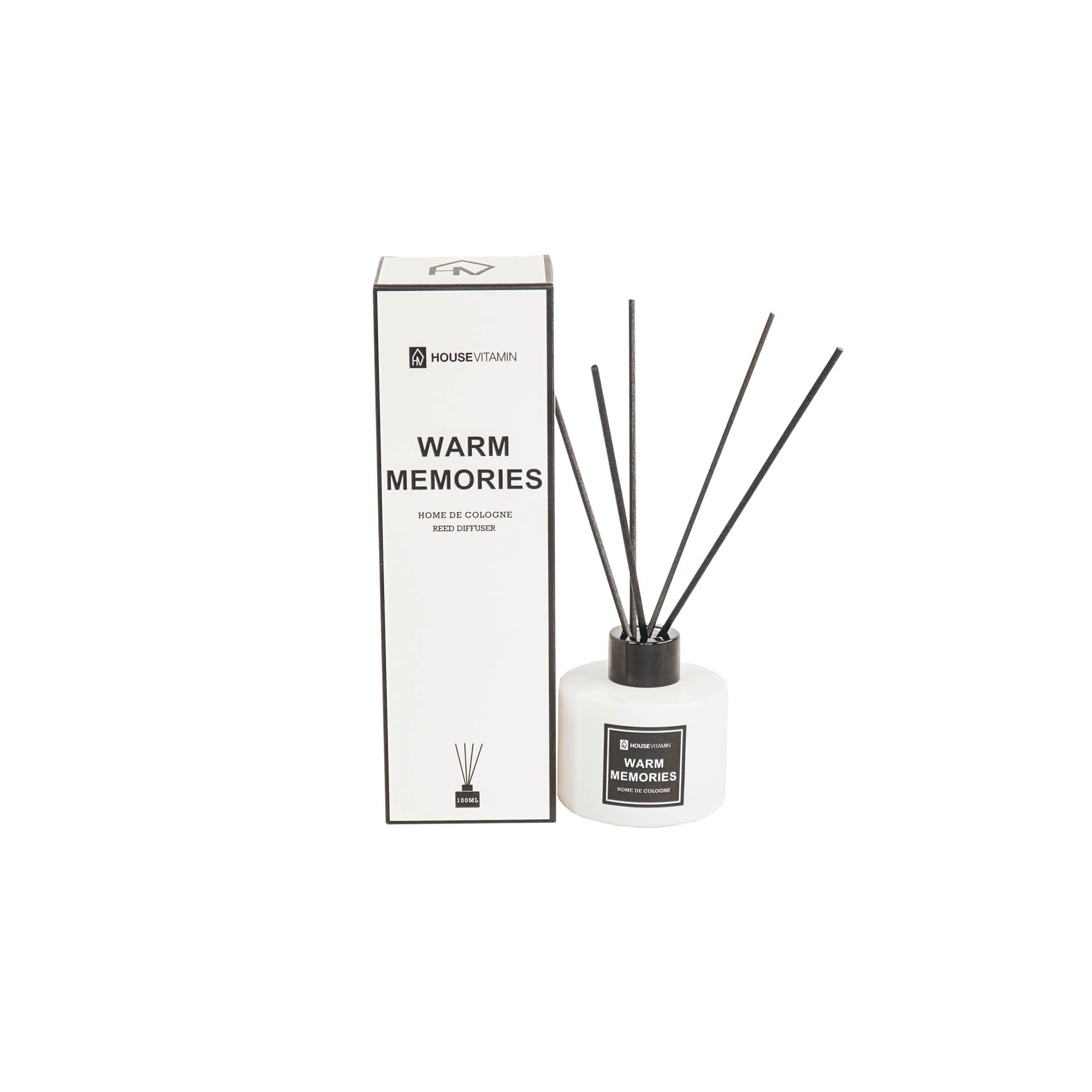 Geurstokjes - 100 ml - Warm memories - 7 x 7 x20 cm