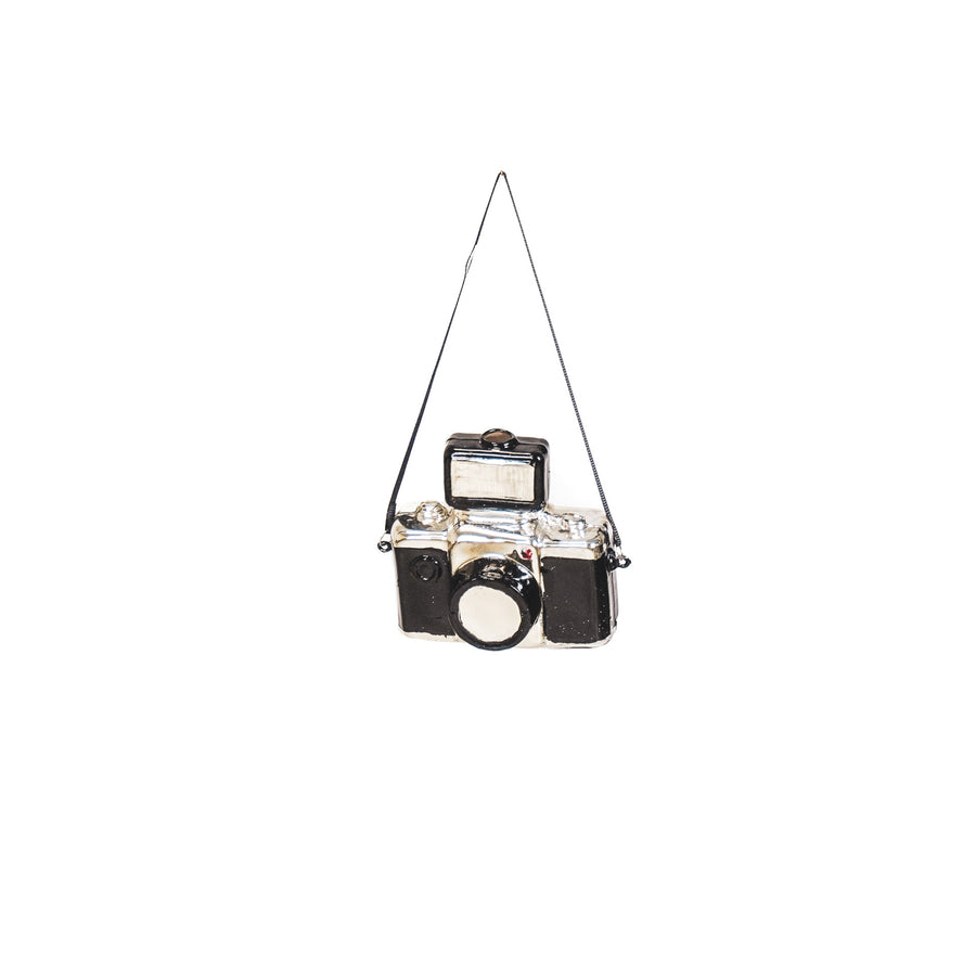 Christmas decoration - Christmas bauble - Camera - Glass - Silver - 9.5x5x9cm