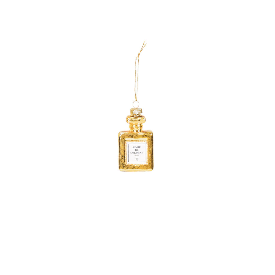 Christmas ornament - Perfume bottle - Glass - Gold - 5x2.5x9cm