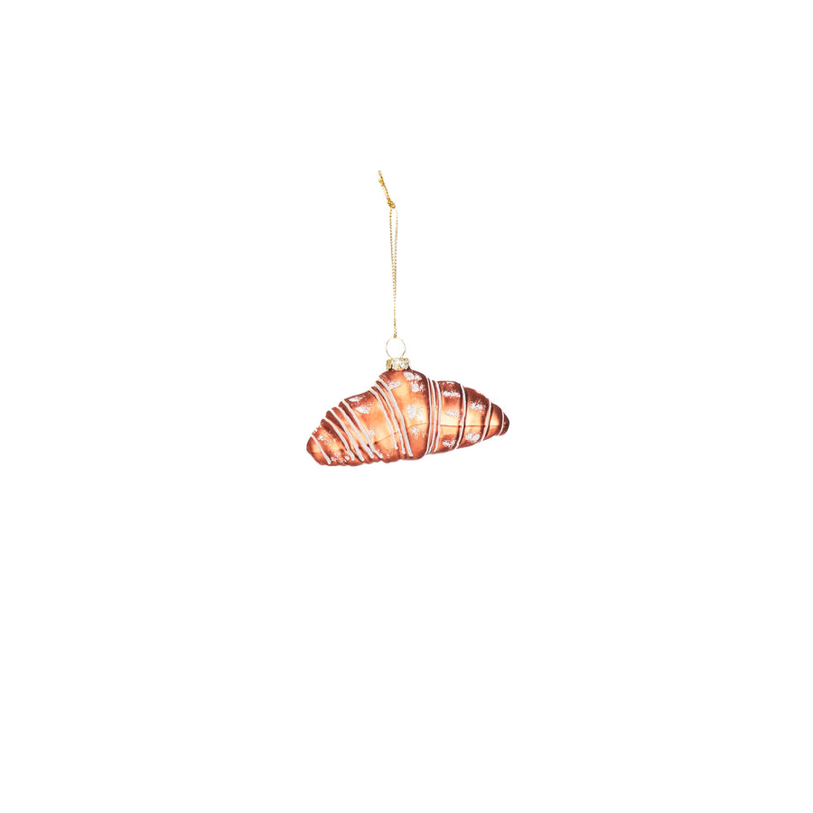 Christmas decoration - Christmas bauble - Croissant - Glass - Brown - 9.5x5x4.5cm