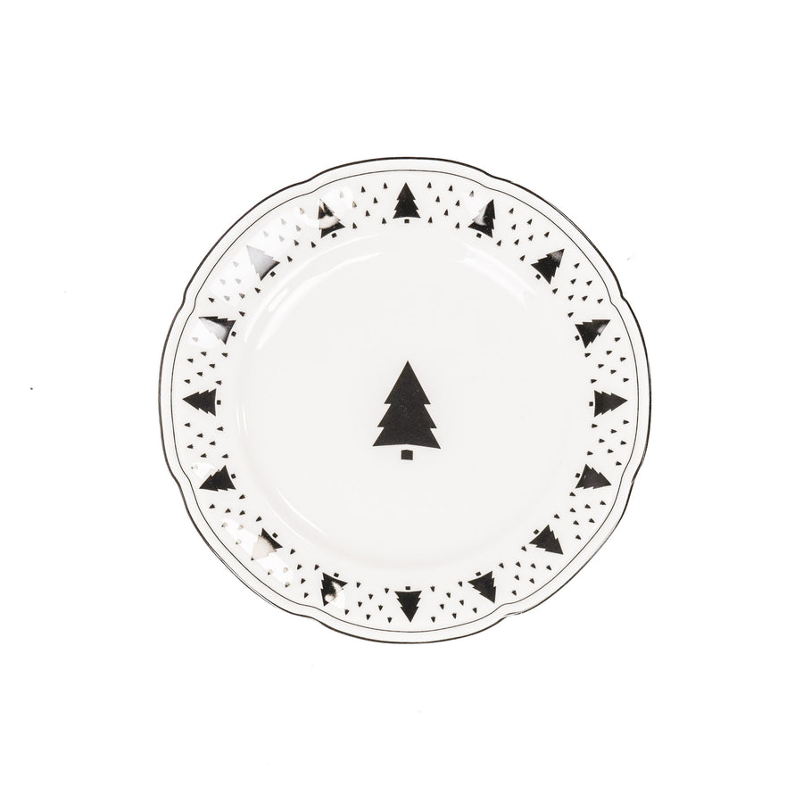 Breakfast Plate - Christmas Tree - New Bone China - Ø19.5cm