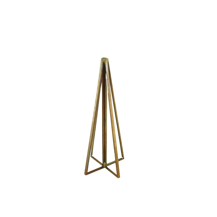 Christmas tree - Glass/Metal - Gold - 4.5x15cm