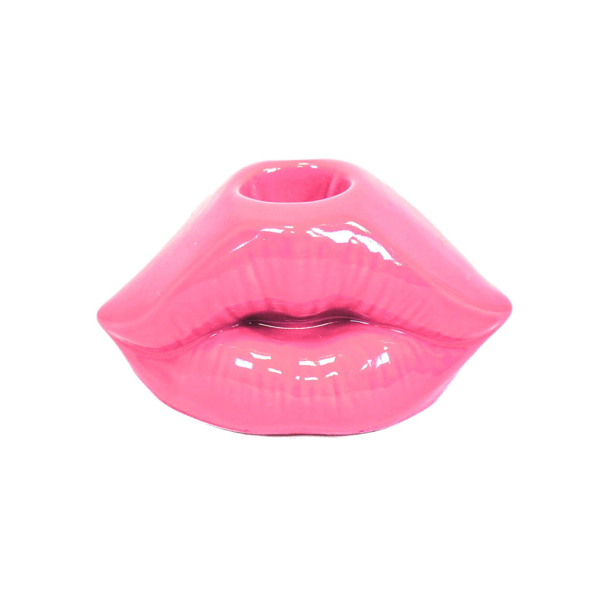 Housevitamin Lip Kandelaar -M- Neon Roze - 10,5x6,5x5,5cm