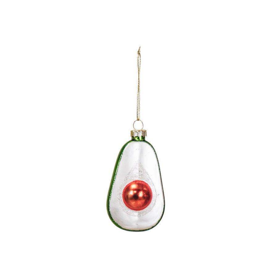 Christmas decoration - Avocado - Glass - Green - 5.5x4x9.5cm