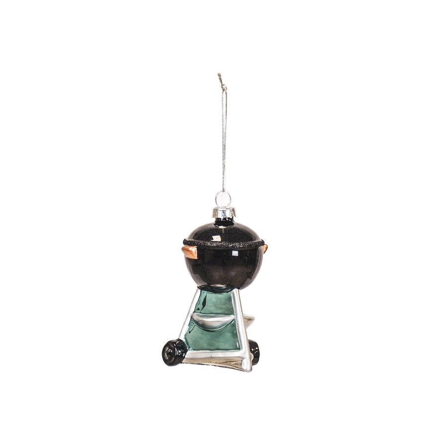 Christmas decoration - Christmas hanger - Barbecue - Glass - Black - 5x5x9,5cm