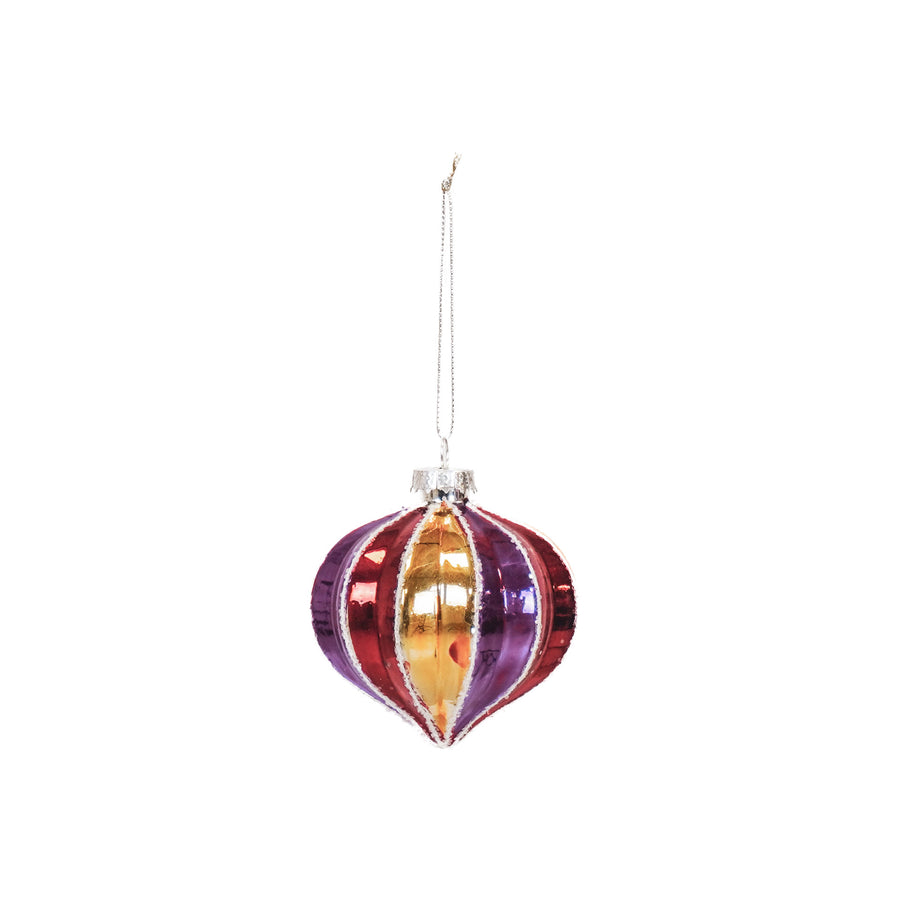 Christmas Decoration - Christmas Ornament - Round - Glass - Coloured - 8x8cm