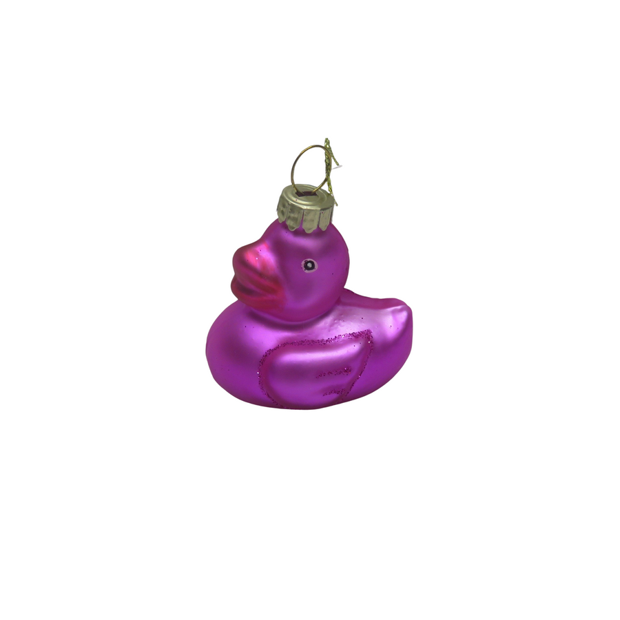 Christmas ornament - Rubber Duck - Glass - Pink - 4x5x5.5cm