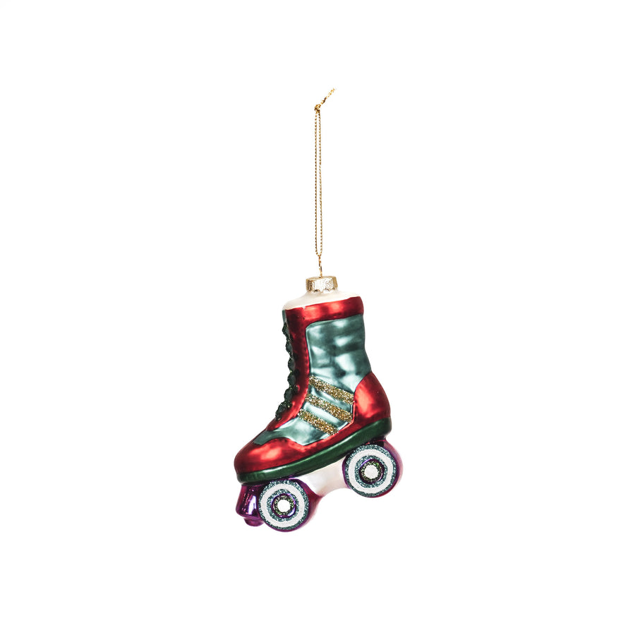 Christmas Decoration - Christmas Ornament - Roller Skates - Glass - Multicoloured - 8.5x3.5x11cm